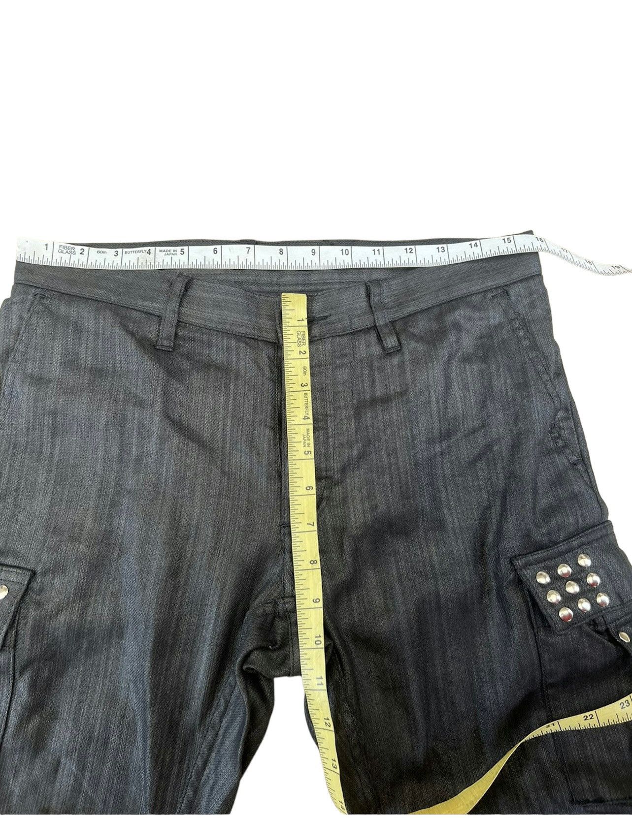 Man Of Moods Man Of Moods Japan Waxed Black Cargo Flare Trouser Pant Size US 30 / EU 46 - 3 Thumbnail