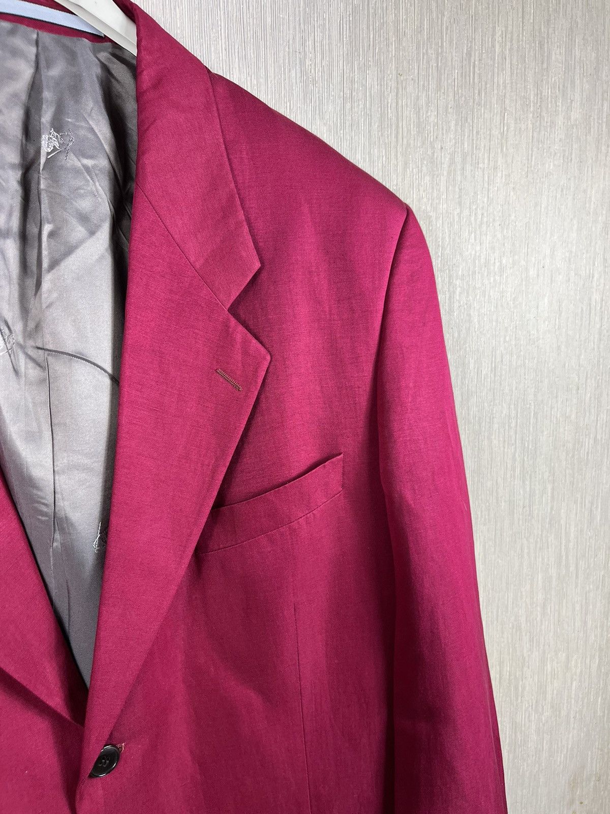 Designer × Kenzo × Vintage Kenzo homme fuchsia silk linen vintage 90s blazer jacket y2k Size US XXL / EU 58 / 5 - 8 Thumbnail