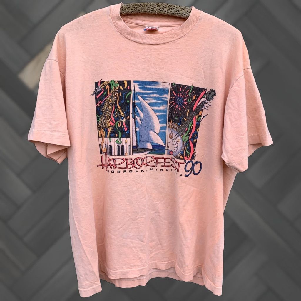 Fruit Of The Loom Vintage Fruit of the Loom 90s Harborfest 1990s Neo-Graphic T-Shirt XL User: Vintage Fruit of the Loom 90s Harborfest 1990s Neo-Graphic T-Shirt XL Size US XL / EU 56 / 4 - 1 Thumbnail