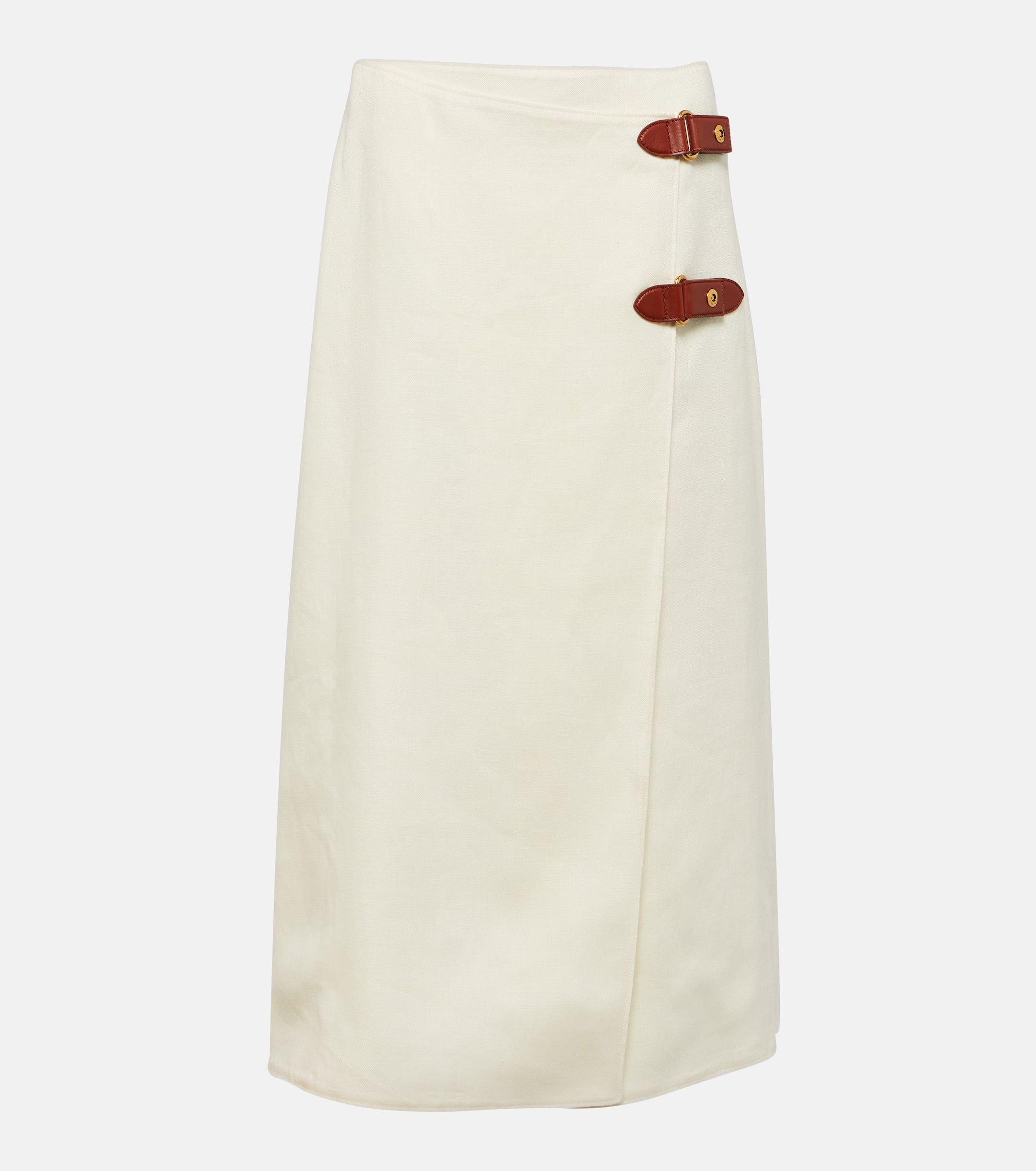 Loro Piana o1srvl11e0824 Alinne Midi Skirt in White Size 27" / US 4 / IT 40 - 1 Thumbnail
