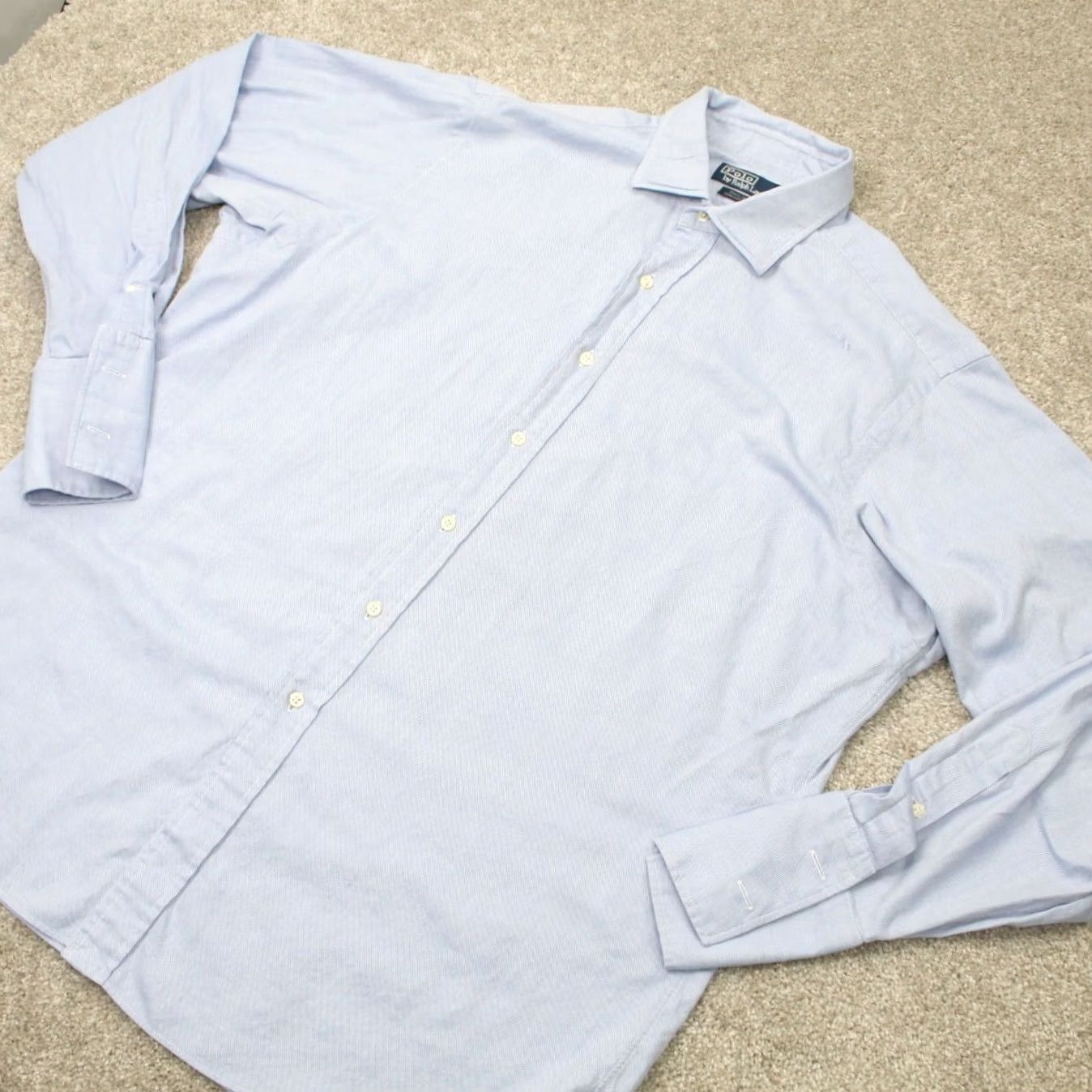 Polo Ralph Lauren Polo Ralph Lauren Mens Button Long Sleeve Shirt Blue Cotton 17 1/2 35 Size US XXL / EU 58 / 5 - 5 Thumbnail