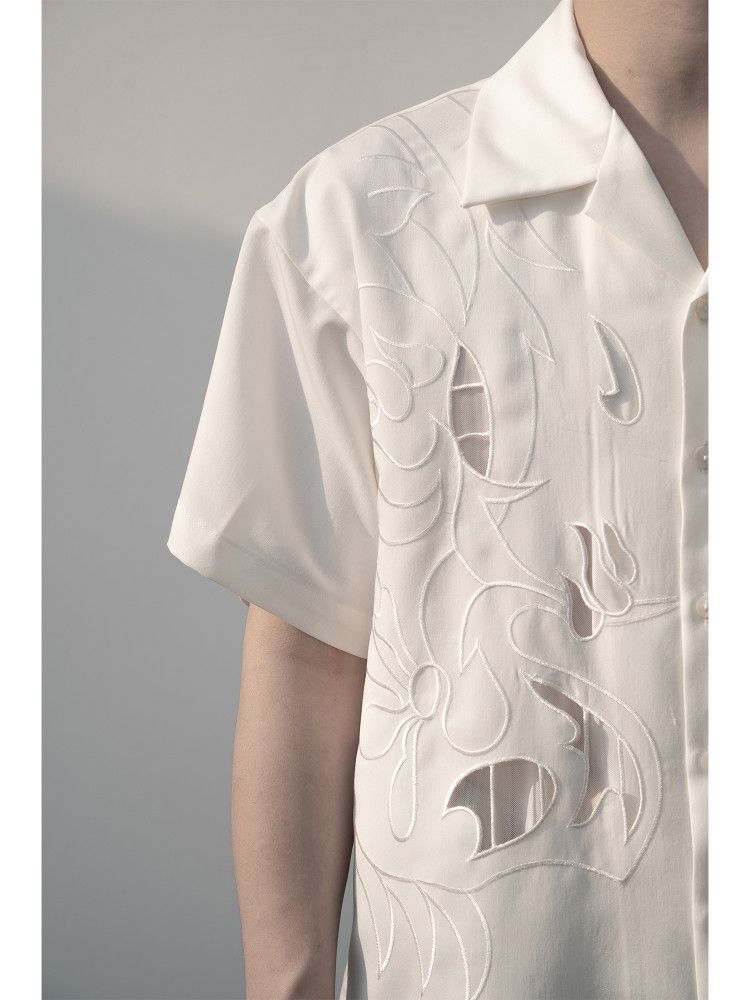 Other Men’s trendy retro white shirt Size US M / EU 48-50 / 2 - 1 Thumbnail