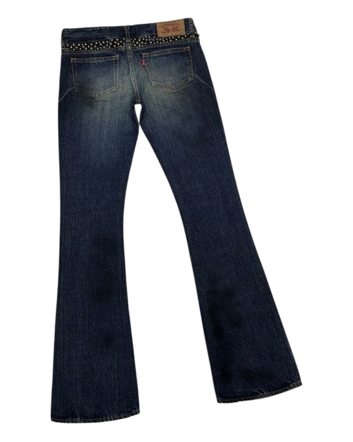 Japanese Brand × Maison Margiela Flare Jeans Maison Gilfy Metal Studded Punk Bootcut Denim Size 28" / US 6 / IT 42 - 4 Thumbnail