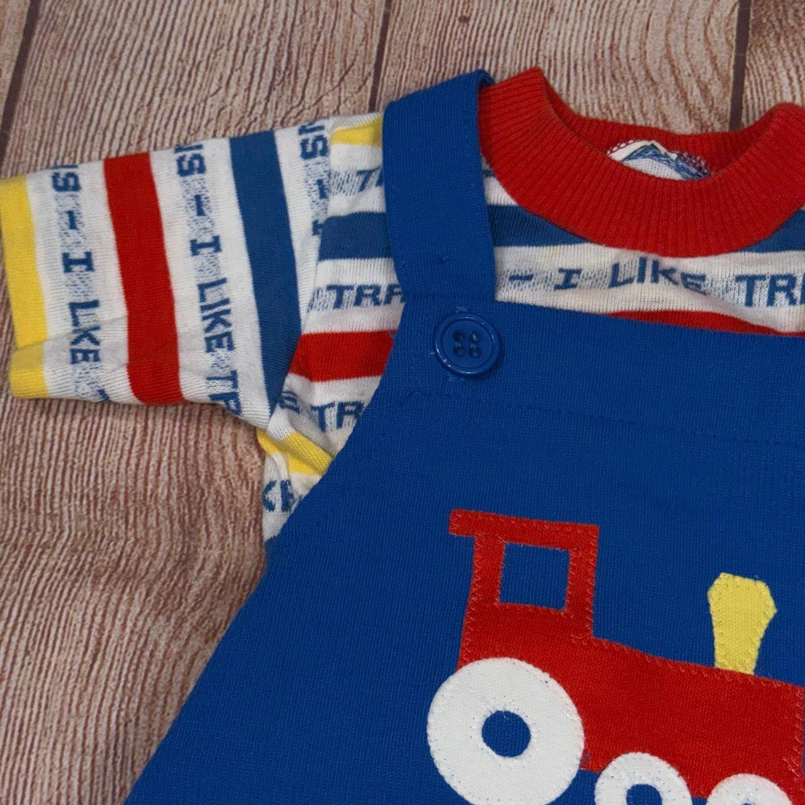 Other Carter's 18 Month Vintage Train Themed Baby Romper Size ONE SIZE - 3 Thumbnail