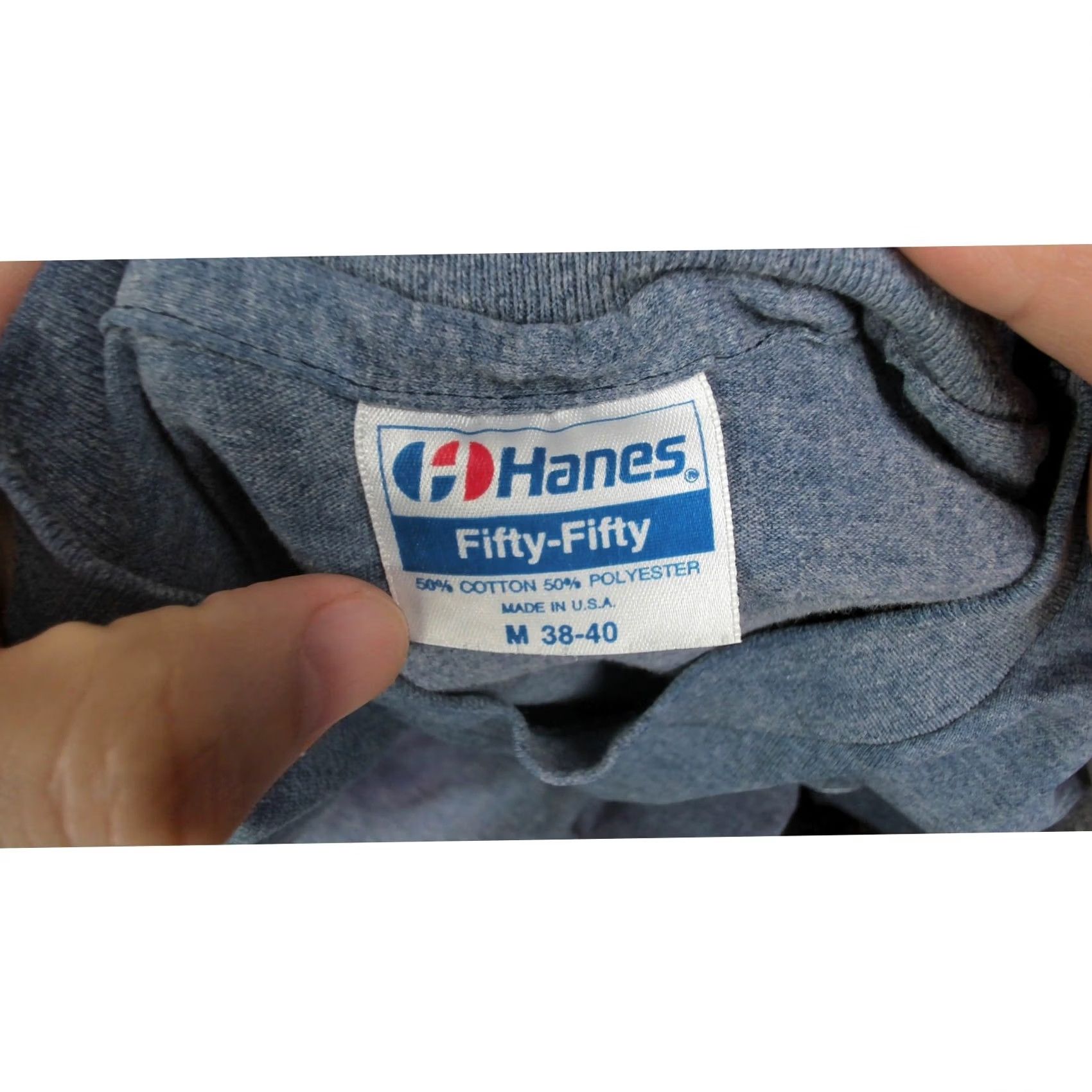 Hanes VINTAGE Hanes T-Shirt Streetwear 80s Tie Dye Single Stitch Short Sleeve M Mens Blue Pattern Beer Dartboard Graphic Print Slim Fit Shirt Size US M / EU 48-50 / 2 - 5 Thumbnail