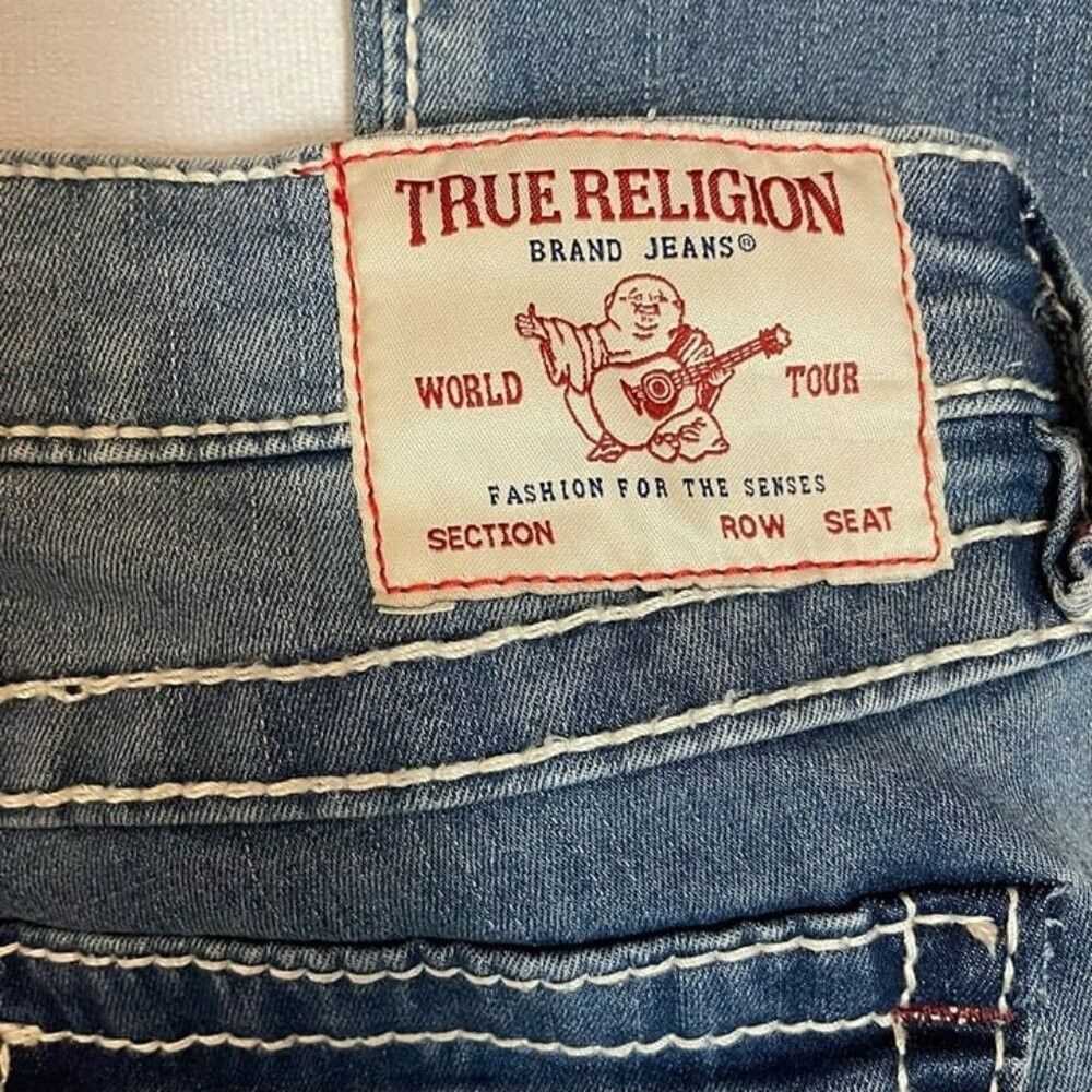 True Religion NWT New $199 True Religion BECCA BIG T STITCH BOOTCUT JEAN Size 29" - 9 Thumbnail