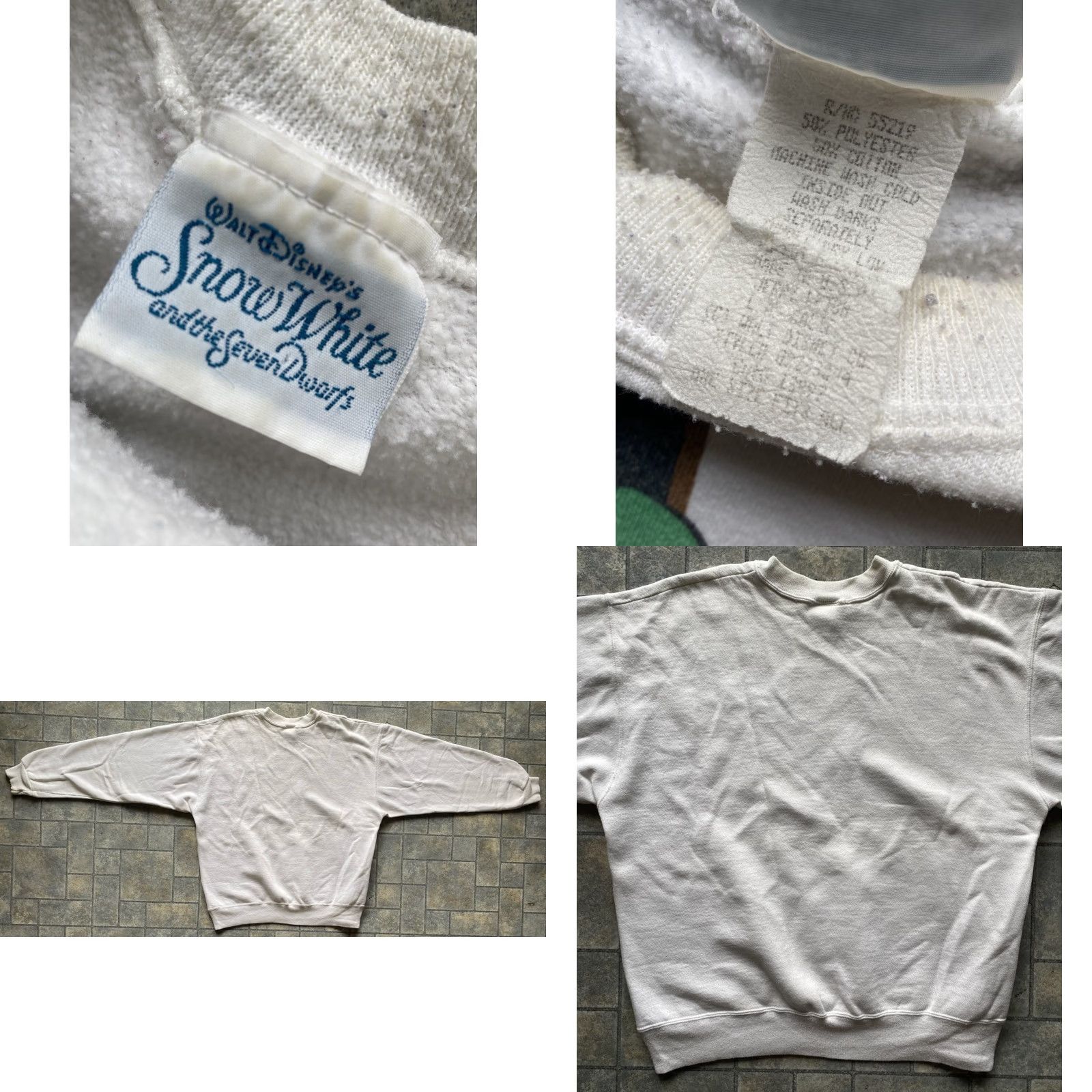 Disney VINTAGE Snow White Seven Dwarves Grumpy Sweatshirt Pullover One Size Fits All White Disney Men Regular One Size Size US M / EU 48-50 / 2 - 9 Thumbnail