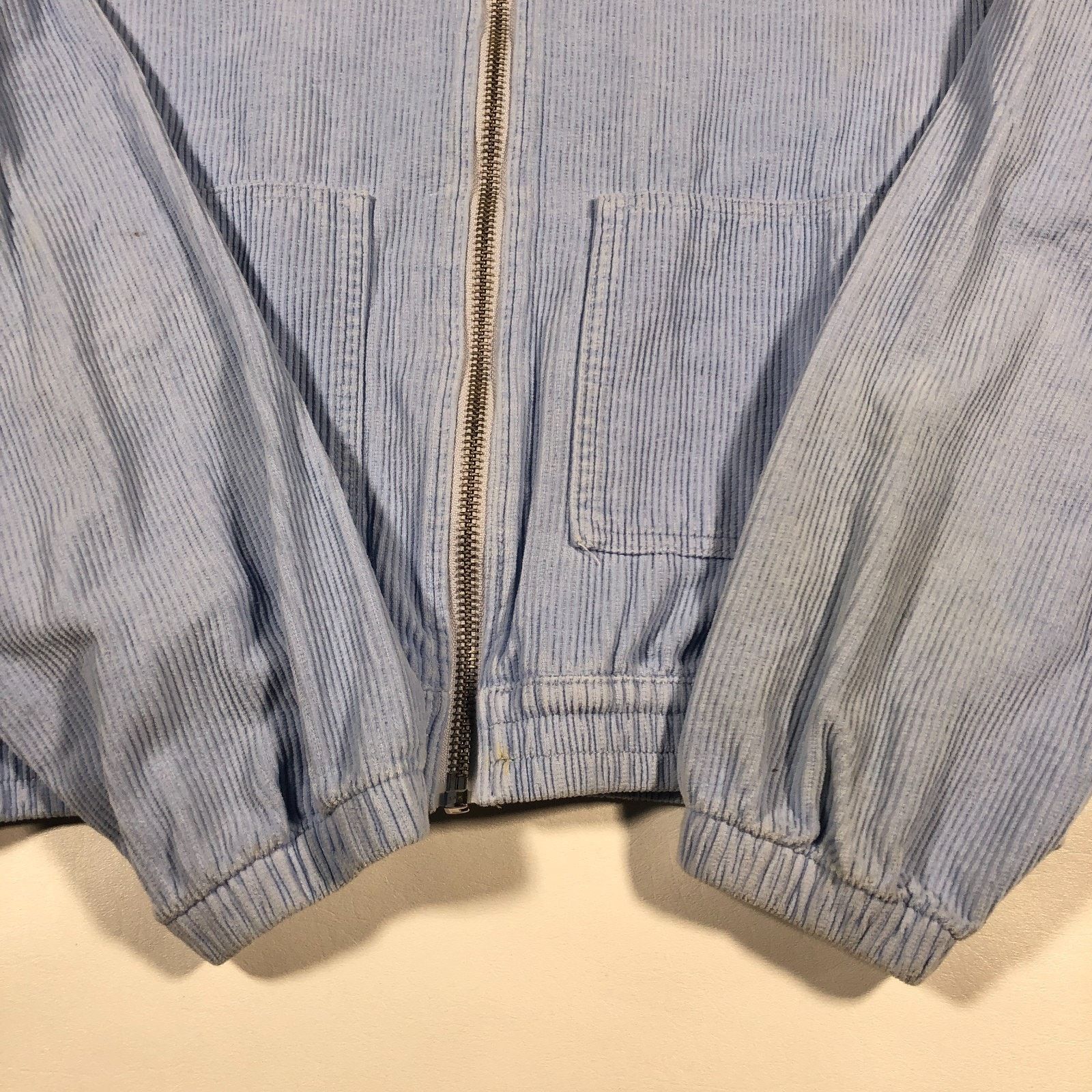 Urban Outfitters Urban Outfitters Light Blue Full-Zip Corduroy Jacket Womens Size M / US 6-8 / IT 42-44 - 2 Thumbnail