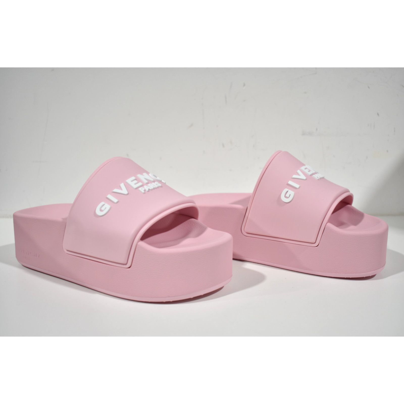 Givenchy Givenchy Pink Platform Rubber White Logo Slide On Pool Size US 10 / IT 40 - 6 Thumbnail