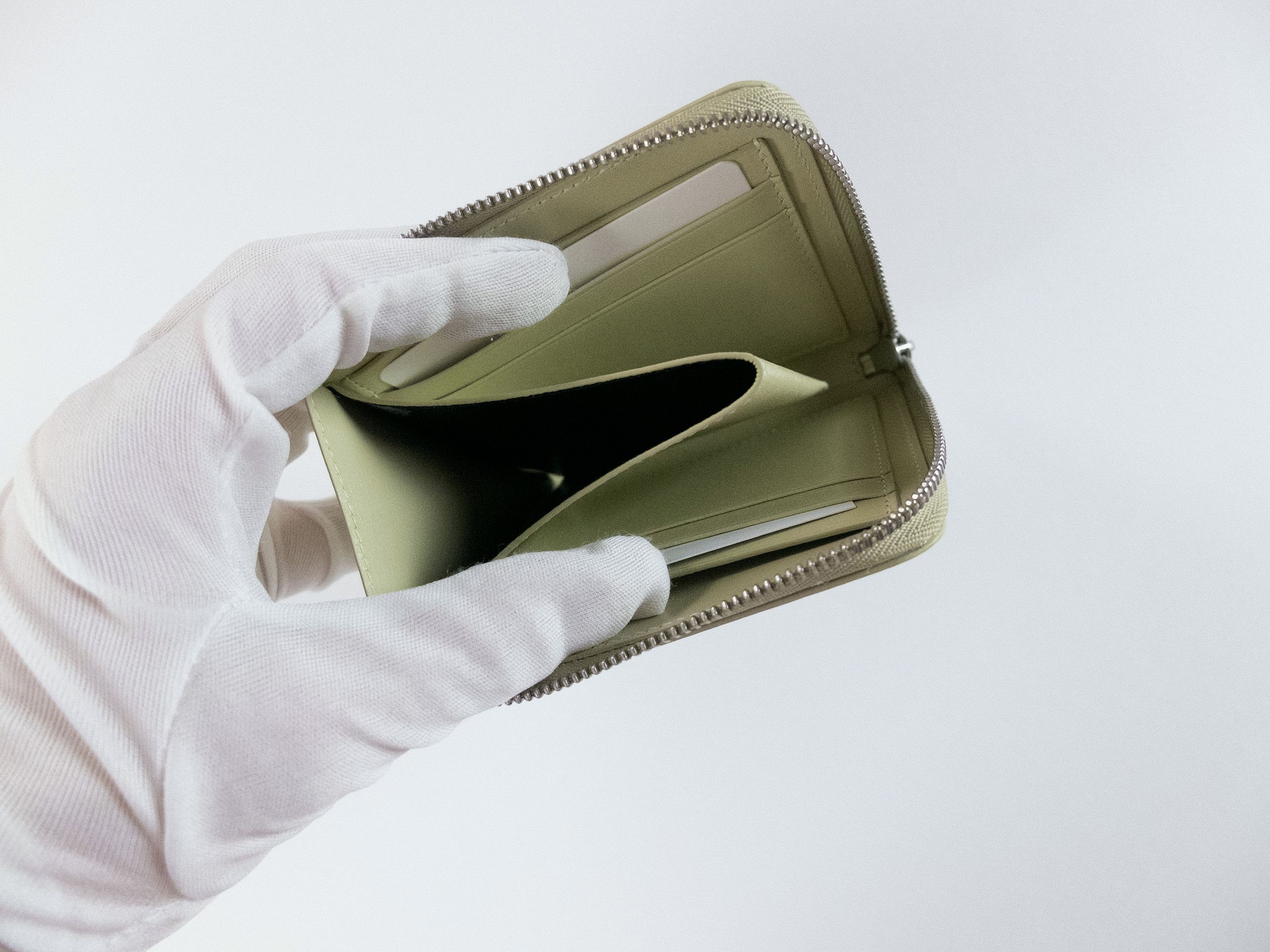 Jil Sander JIL SANDER pastel green leather zipped card wallet Size ONE SIZE - 7 Thumbnail