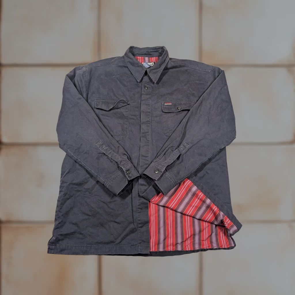 Chaps Chaps Ralph Lauren Shirt Mens Large Blue Lined Cotton Button Down Shacket Pocket Size US L / EU 52-54 / 3 - 1 Thumbnail