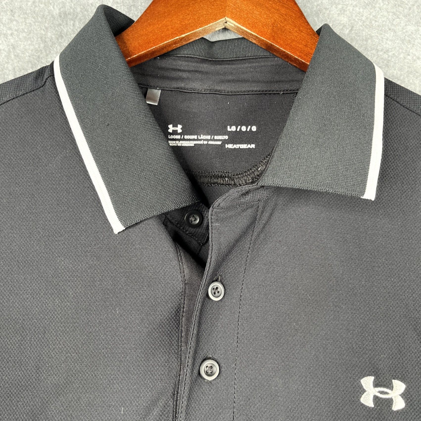 Under Armour Under Armour Polo Shirt Black Regular Size L Mens HeatGear Lightweight Logo Clothing Shirt Size US L / EU 52-54 / 3 - 4 Thumbnail