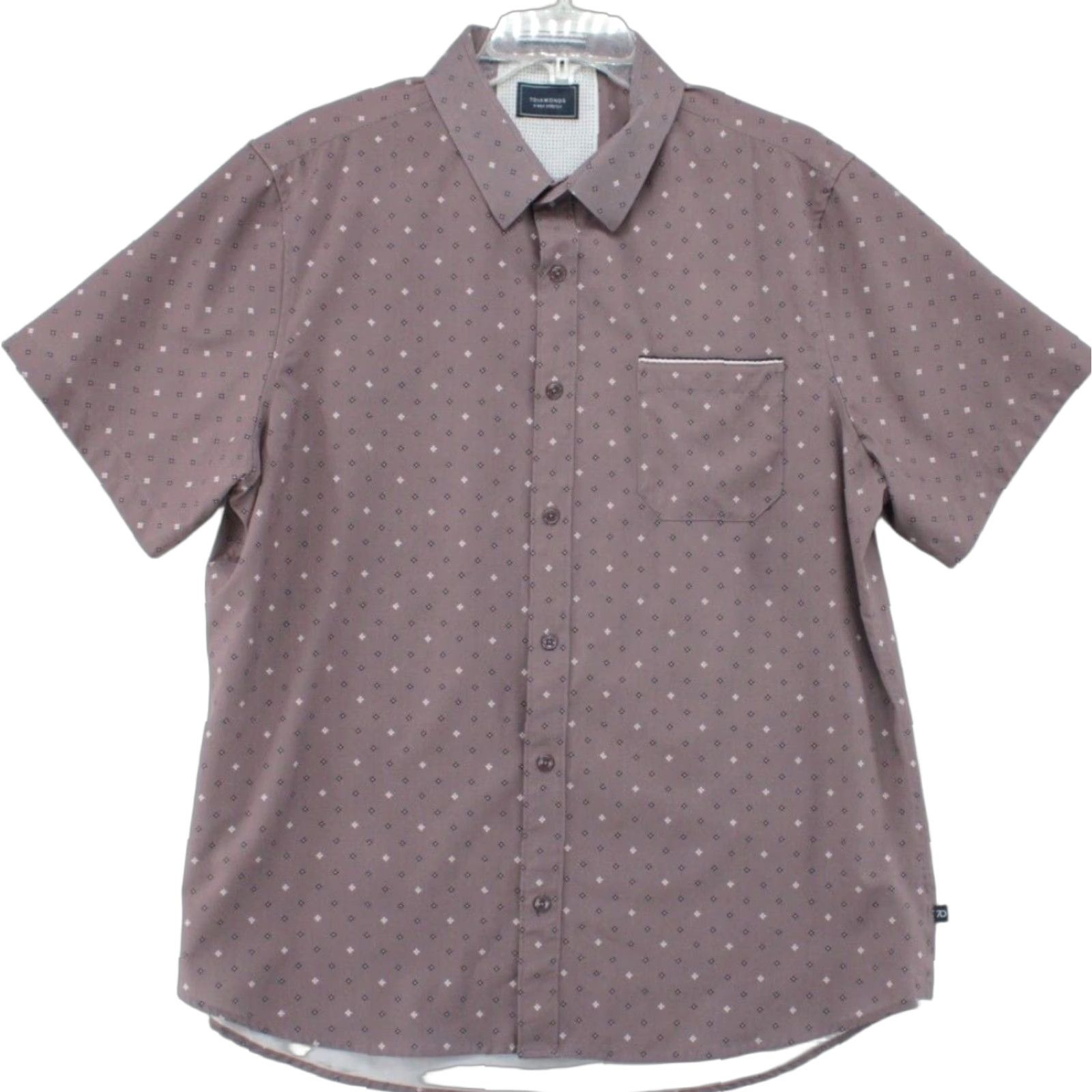 Vintage 7 Diamonds Men's XL Short Sleeve Button Shirt Highway Star Preppy 4 Way Stretch Size US XL / EU 56 / 4 - 1 Thumbnail