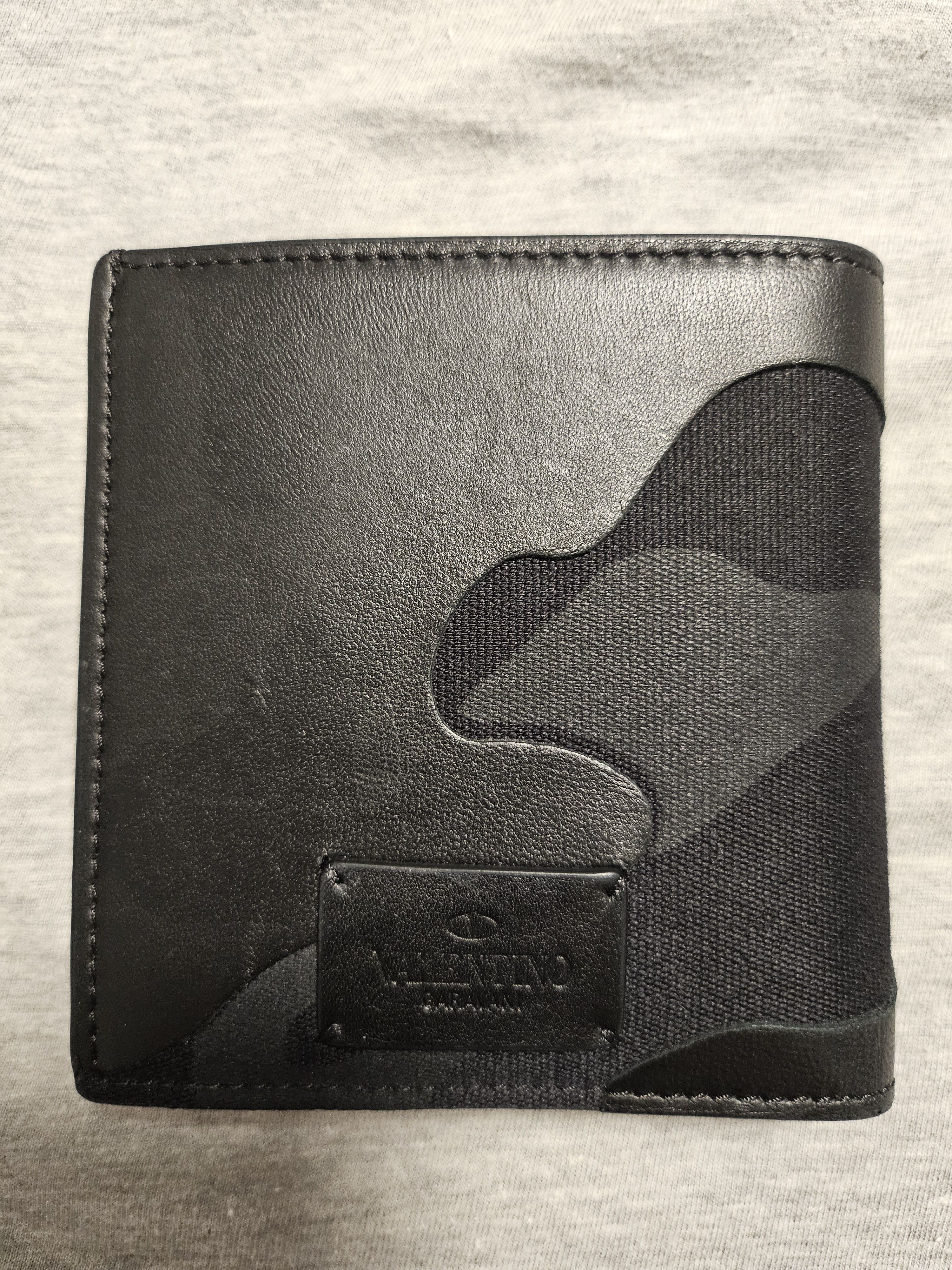 image of Valentino Black Camoflage Wallet, Men's