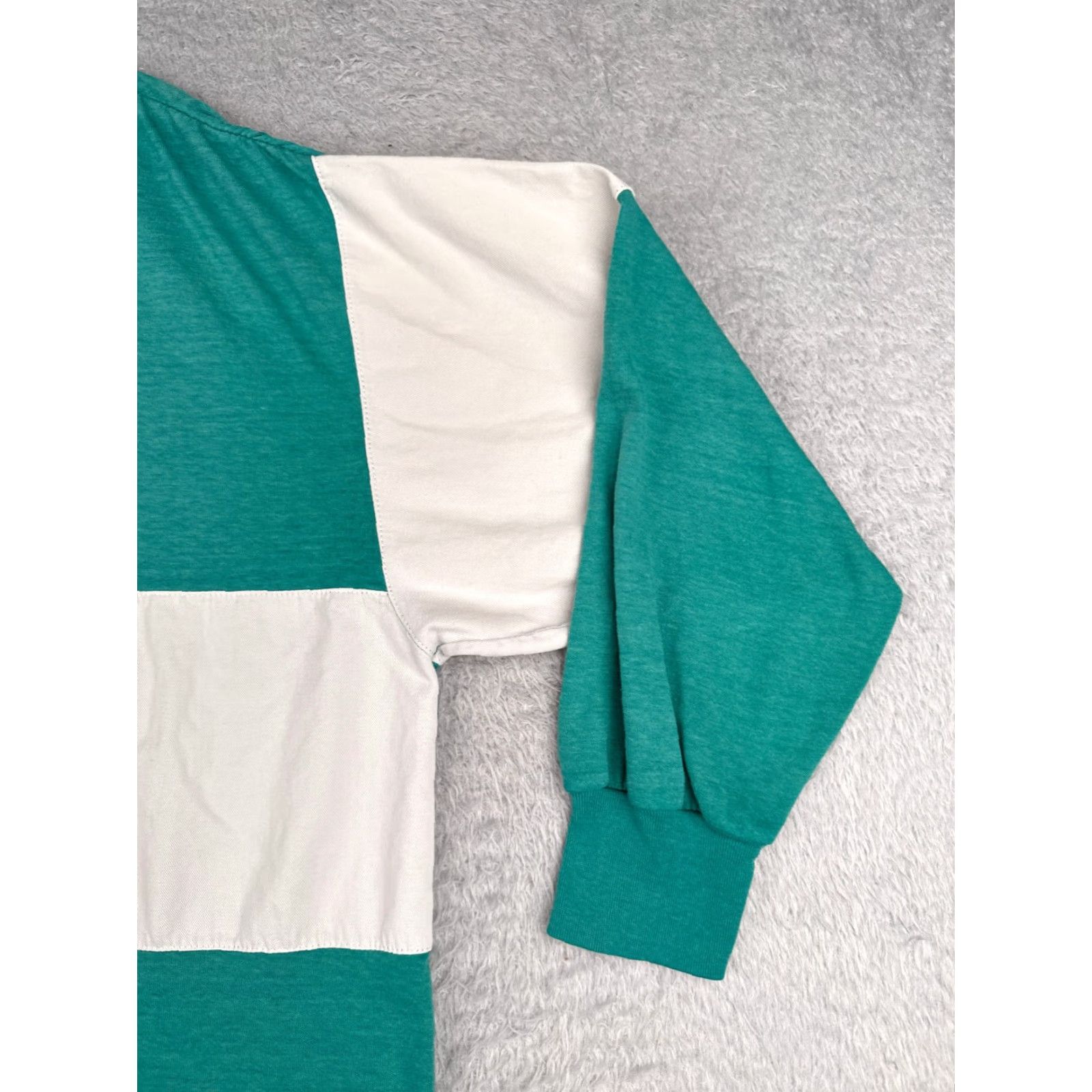Vintage VINTAGE Extra Touch Polo Shirt Women 24W Blue Stripe Polyester Blend Long Sleeve Rugby Shirt Womens Size 4XL / US 24-26 - 2 Thumbnail