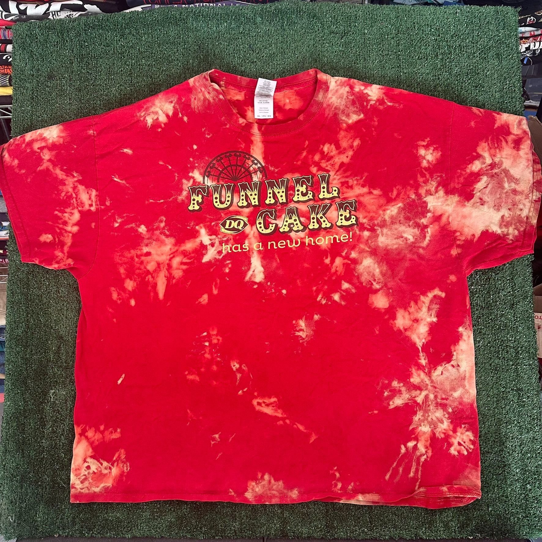 Gildan Vintage Y2K DQ Dairy Queen Funnel Cake T-Shirt Acid Wash Jun Size US XXL / EU 58 / 5 - 1 Thumbnail