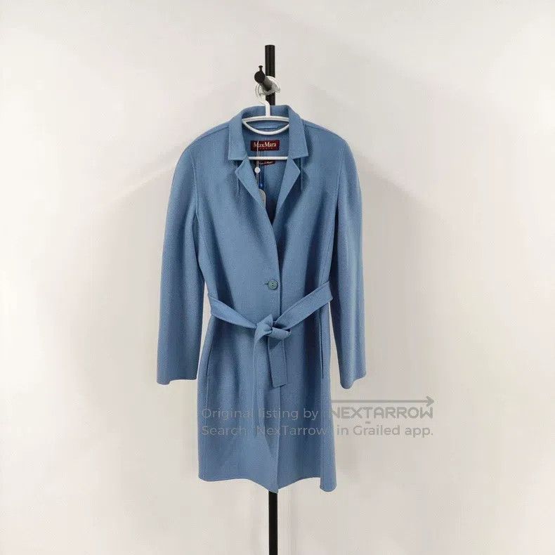 Max Mara Navy Blue Woolen Blazer Coat