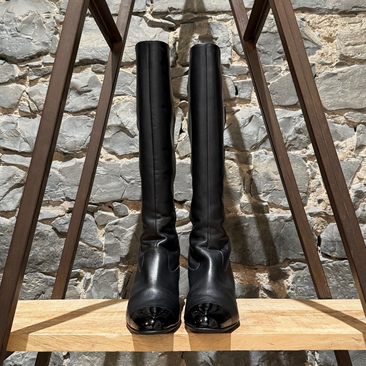 Chanel Chanel 2007 Black Cut Out Gladiator Riding Boots Size US 10.5 / IT 40.5 - 5 Thumbnail
