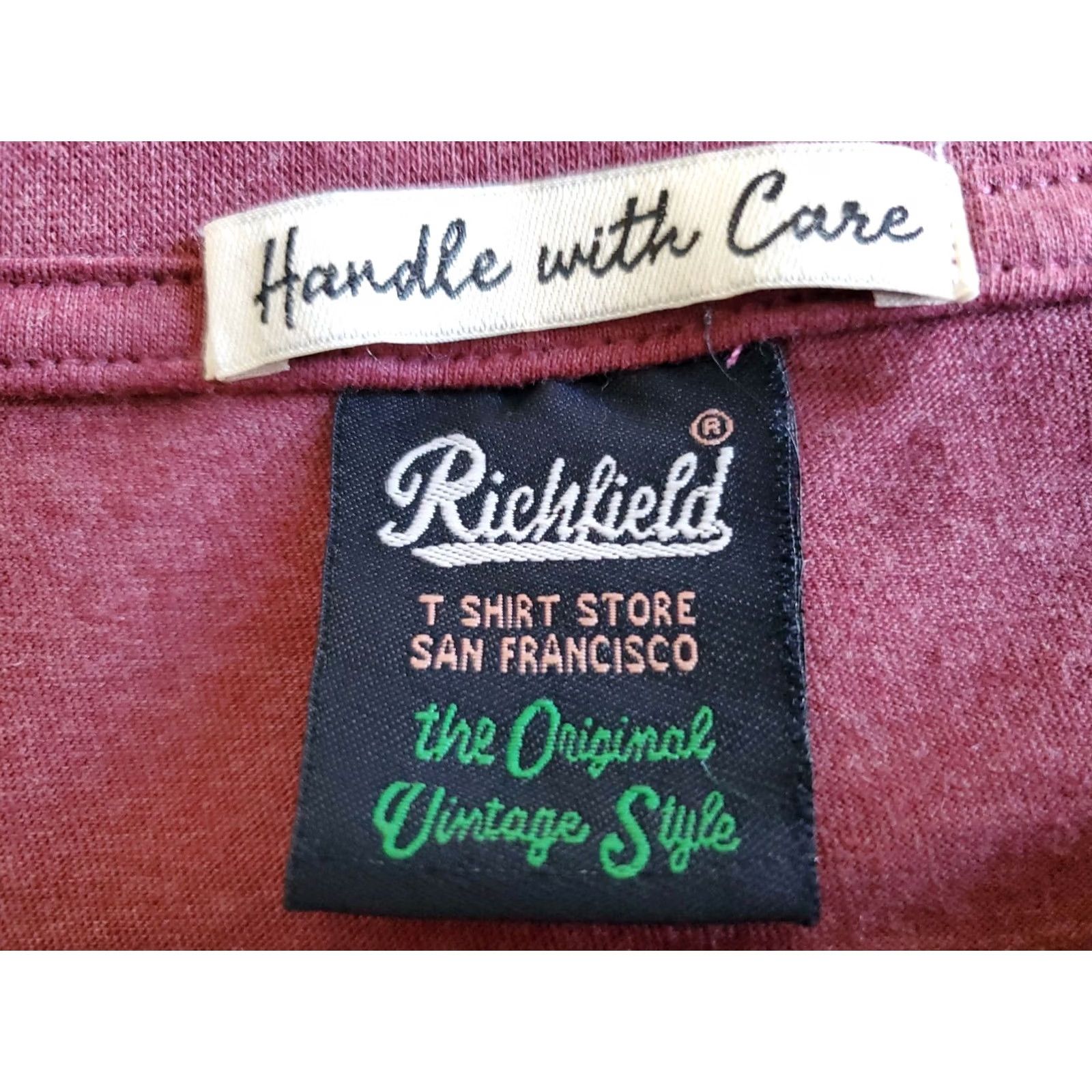 Paradise Richfield Surf T-Shirt Unisex Adults Slim L Wine Short Sleeve Cotton Blend Riding The WAVES Surfing Paradise SZ L Size US L / EU 52-54 / 3 - 5 Thumbnail