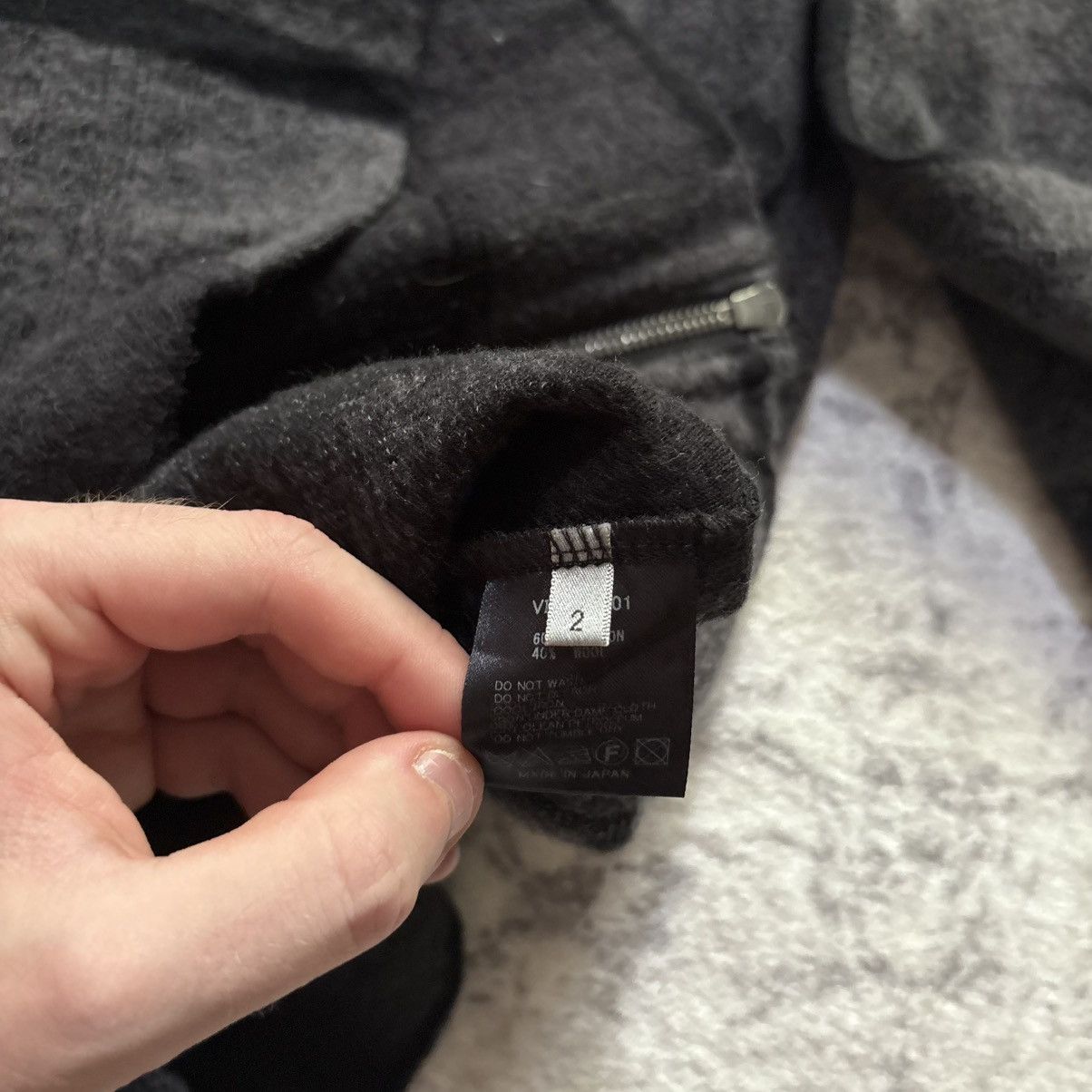 The Viridi-anne The Viridi-Anne Geometric Zip-Up Wool Sweater Size US L / EU 52-54 / 3 - 10 Thumbnail