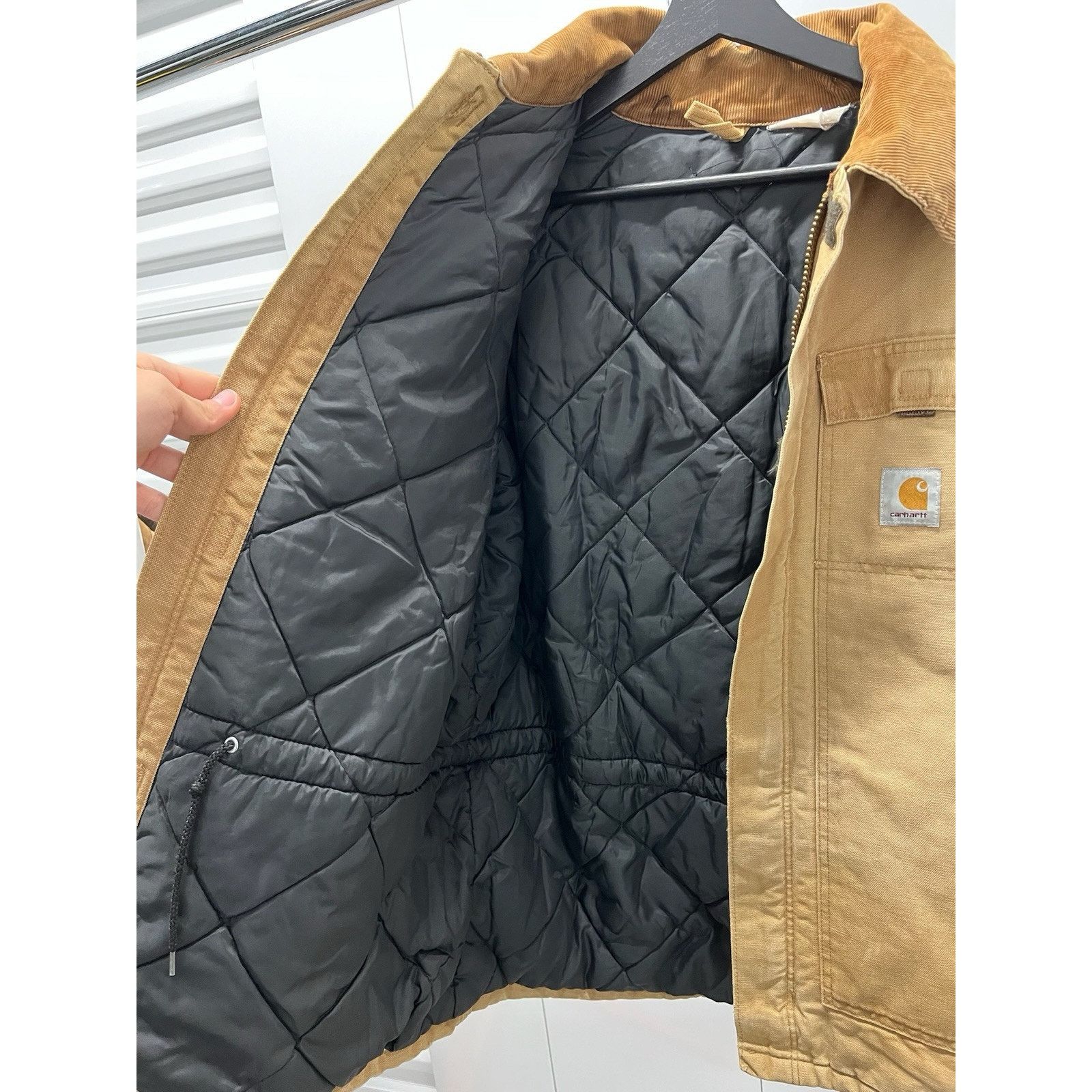 Carhartt Vintage Carhartt Jacket Mens XL 44 Beige Corduroy Collar Size US XL / EU 56 / 4 - 5 Thumbnail