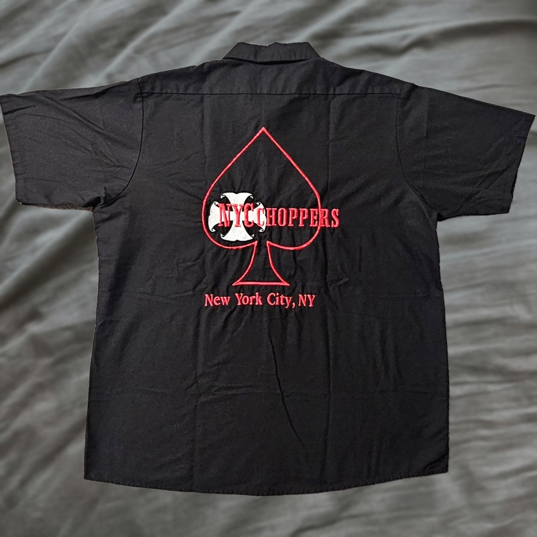 Red Kap New York NYC Choppers Short Sleeve Mechanic Button Up Men's Shirt XL Black Red Kap Size US XL / EU 56 / 4 - 1 Thumbnail