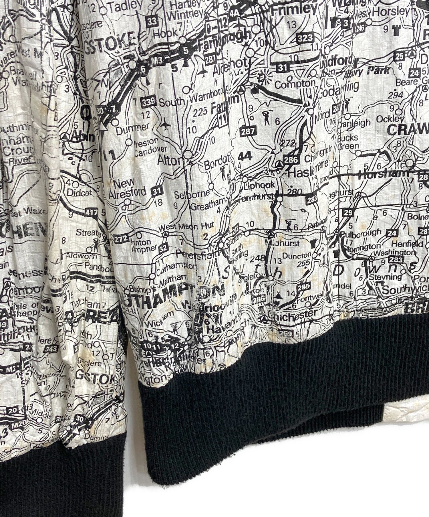 Number (N)ine NUMBER (N)INE Paper Map Full ZipvBlouson Jacket White 34 Size US L / EU 52-54 / 3 - 11 Thumbnail