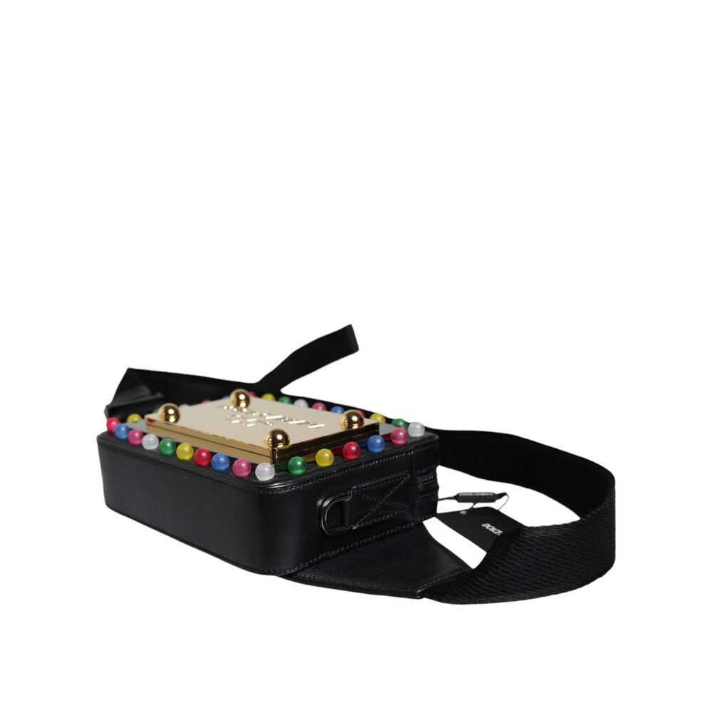 Dolce & Gabbana Dolce & Gabbana Black Leather LED Logo Belt Waist Fanny Pack Size ONE SIZE - 5 Thumbnail