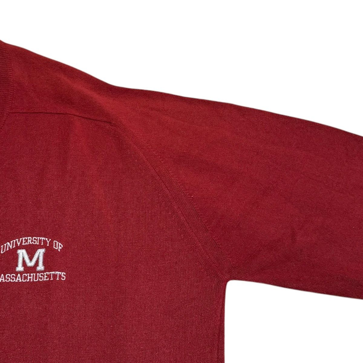 Antigua × Vintage Vintage 80s Antigua UMass Red V-Neck Sweater Adult 2XL Size US XXL / EU 58 / 5 - 3 Thumbnail