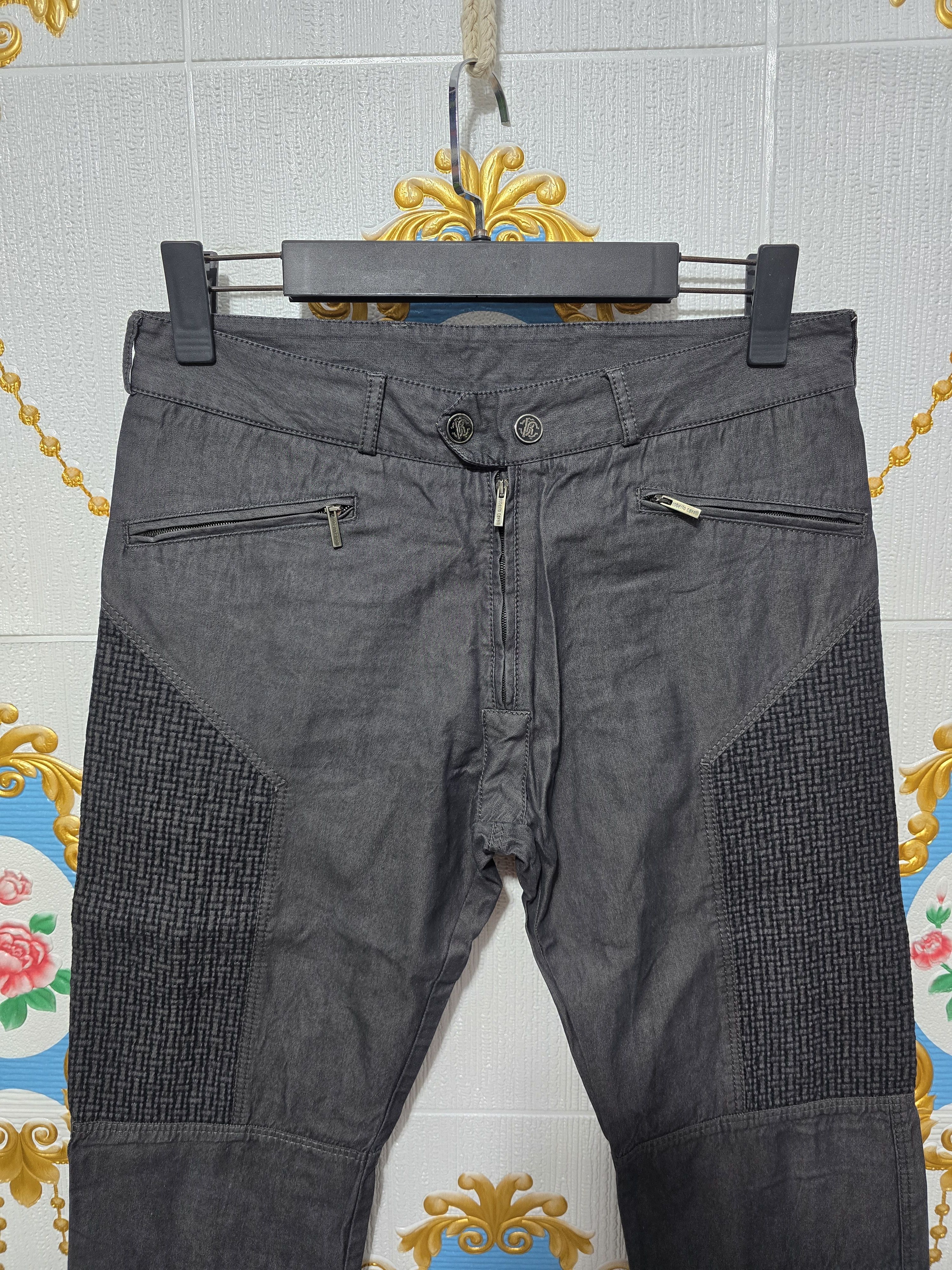 Roberto Cavalli ROBERTO CAVALLI biker pants. vintage 2000' , EXCELLENT COND. Size US 32 / EU 48 - 2 Thumbnail