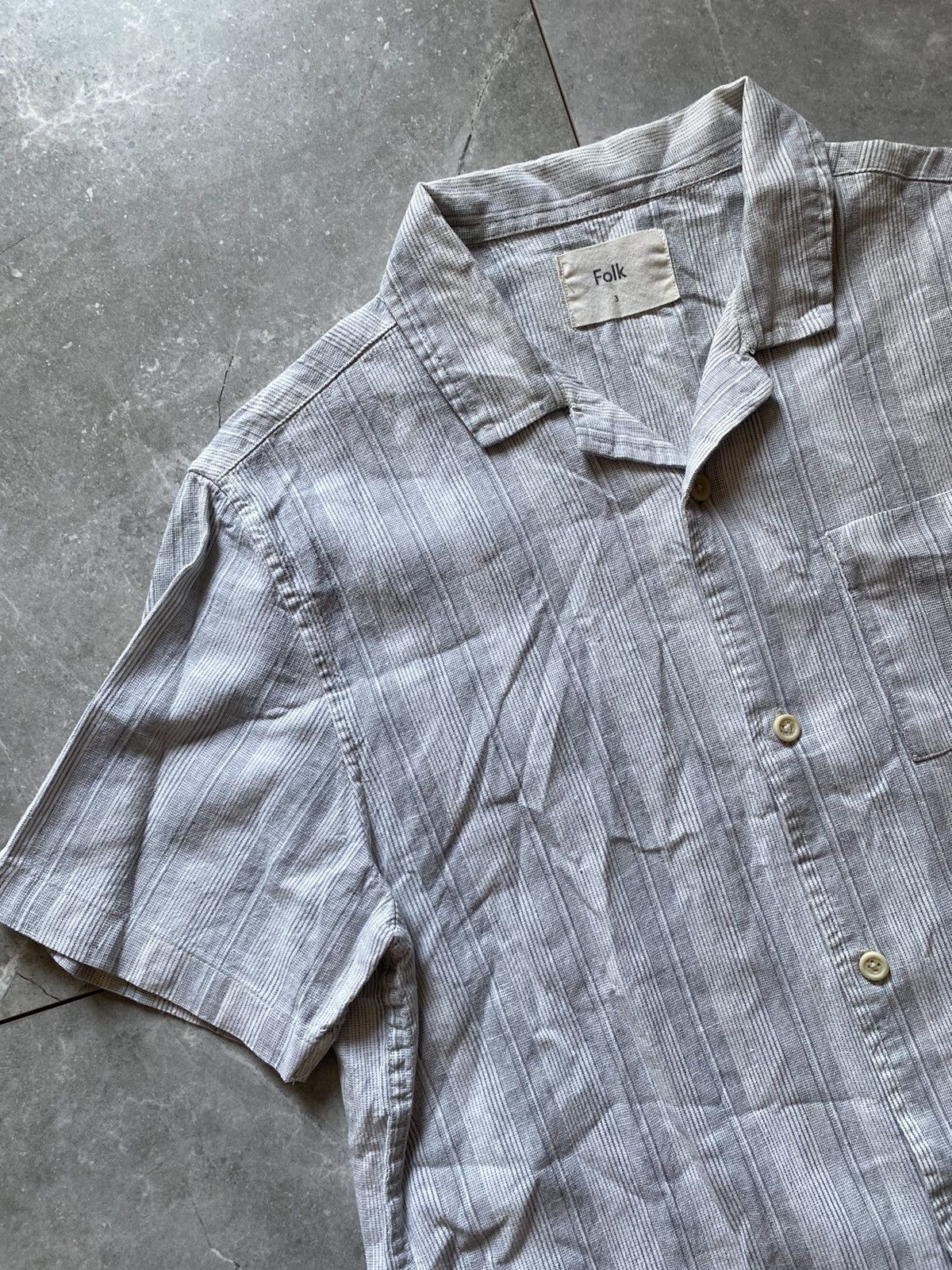 Folk Folk Linen Cotton Short Sleeve Button-Ups Shirt Size US M / EU 48-50 / 2 - 2 Thumbnail