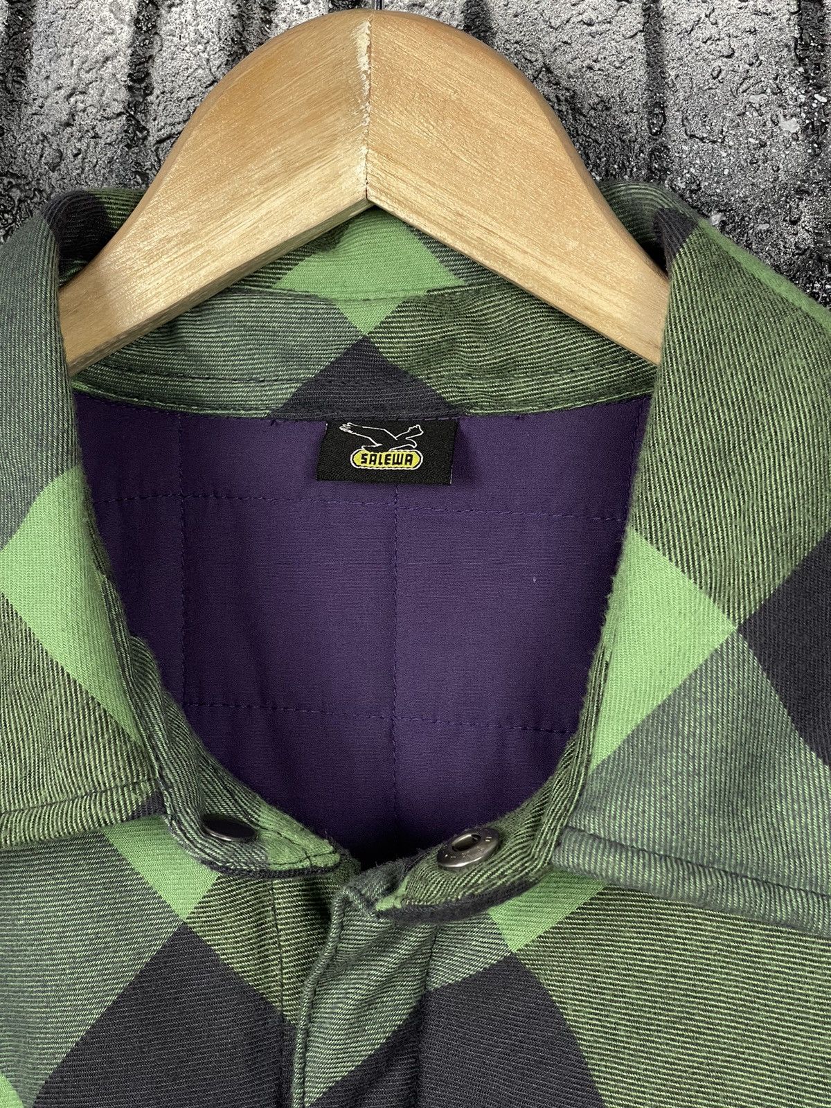 SALEWA Salewa Polarlite Outdoor Plaid Green Fleece Overshoot Jacket Men’s Size XXL Size US XXL / EU 58 / 5 - 10 Thumbnail