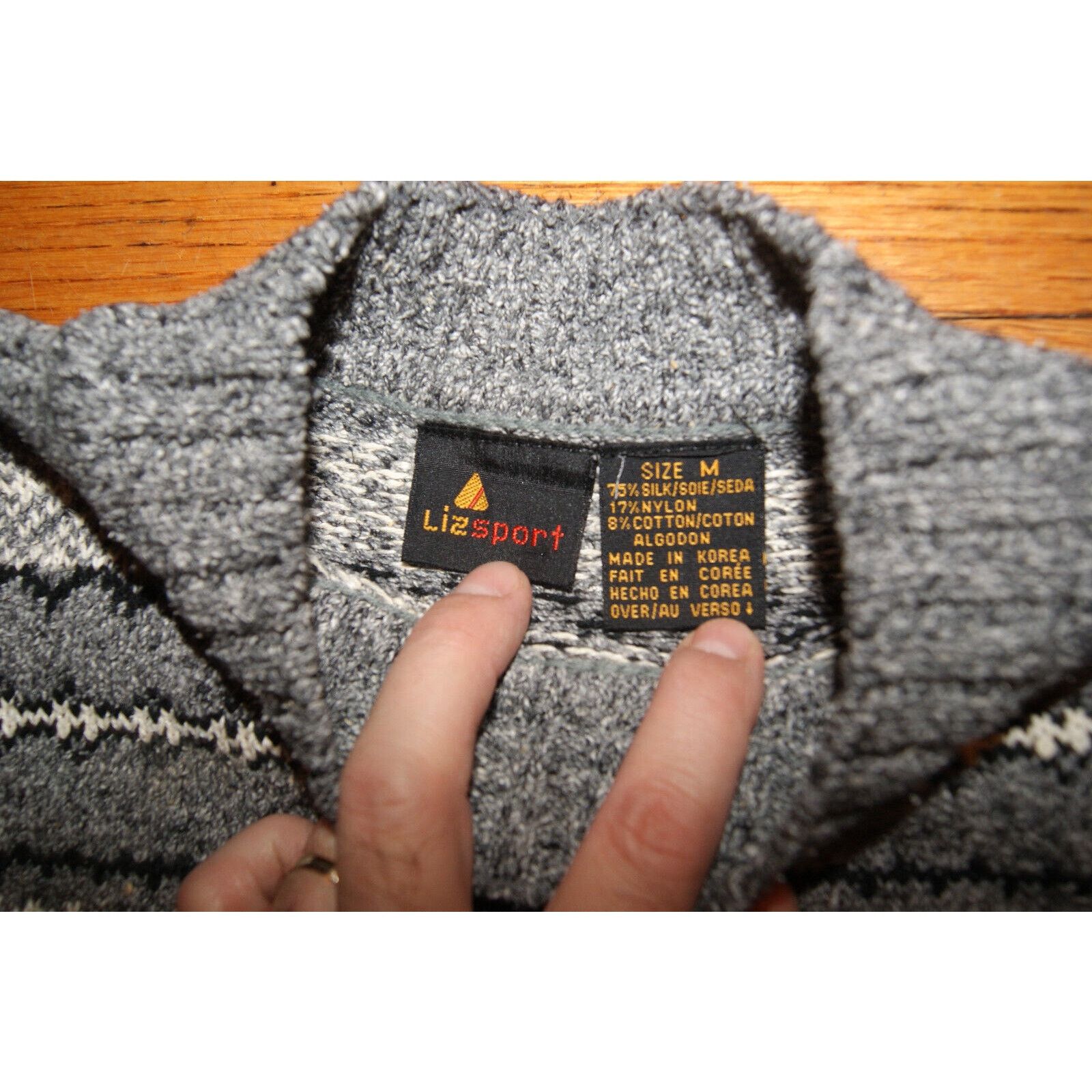 Liz Claiborne VTG Liz Sport Sweater Womens M Silk Blend Mock Neck Pullover Size M / US 6-8 / IT 42-44 - 2 Thumbnail
