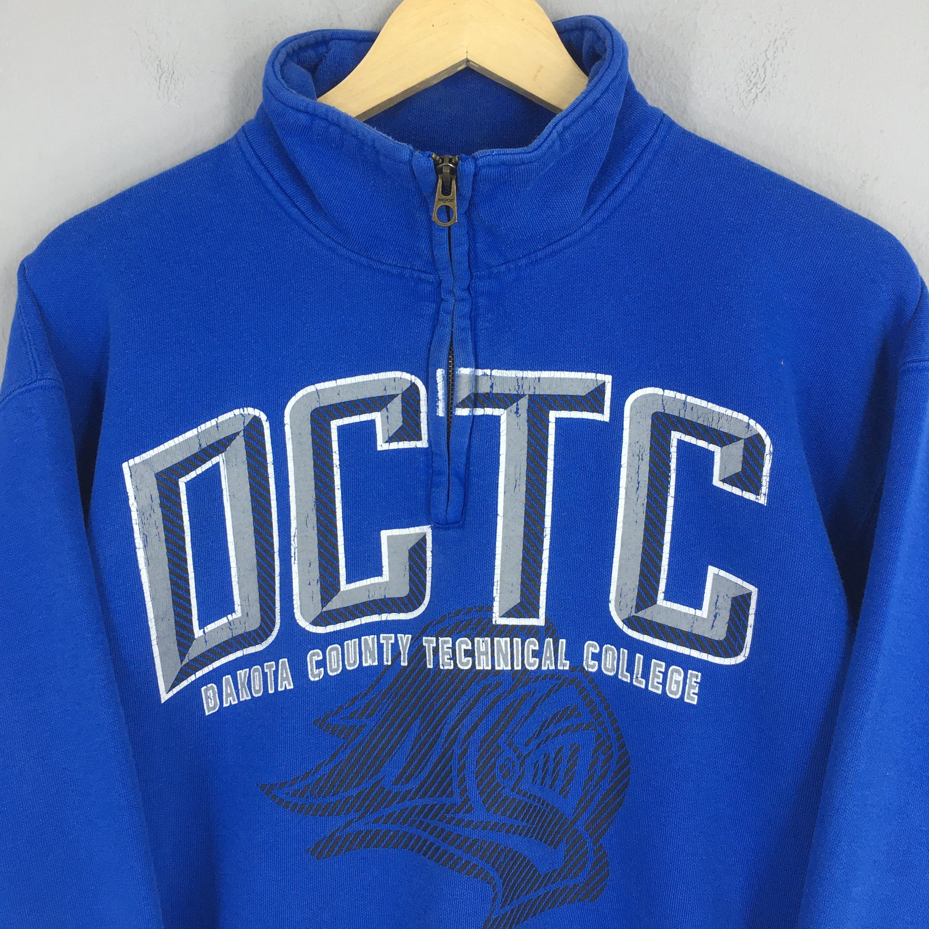 NCAA 90s Dakota County Technical College Half Zipper Sweatshirt L Size US L / EU 52-54 / 3 - 2 Thumbnail