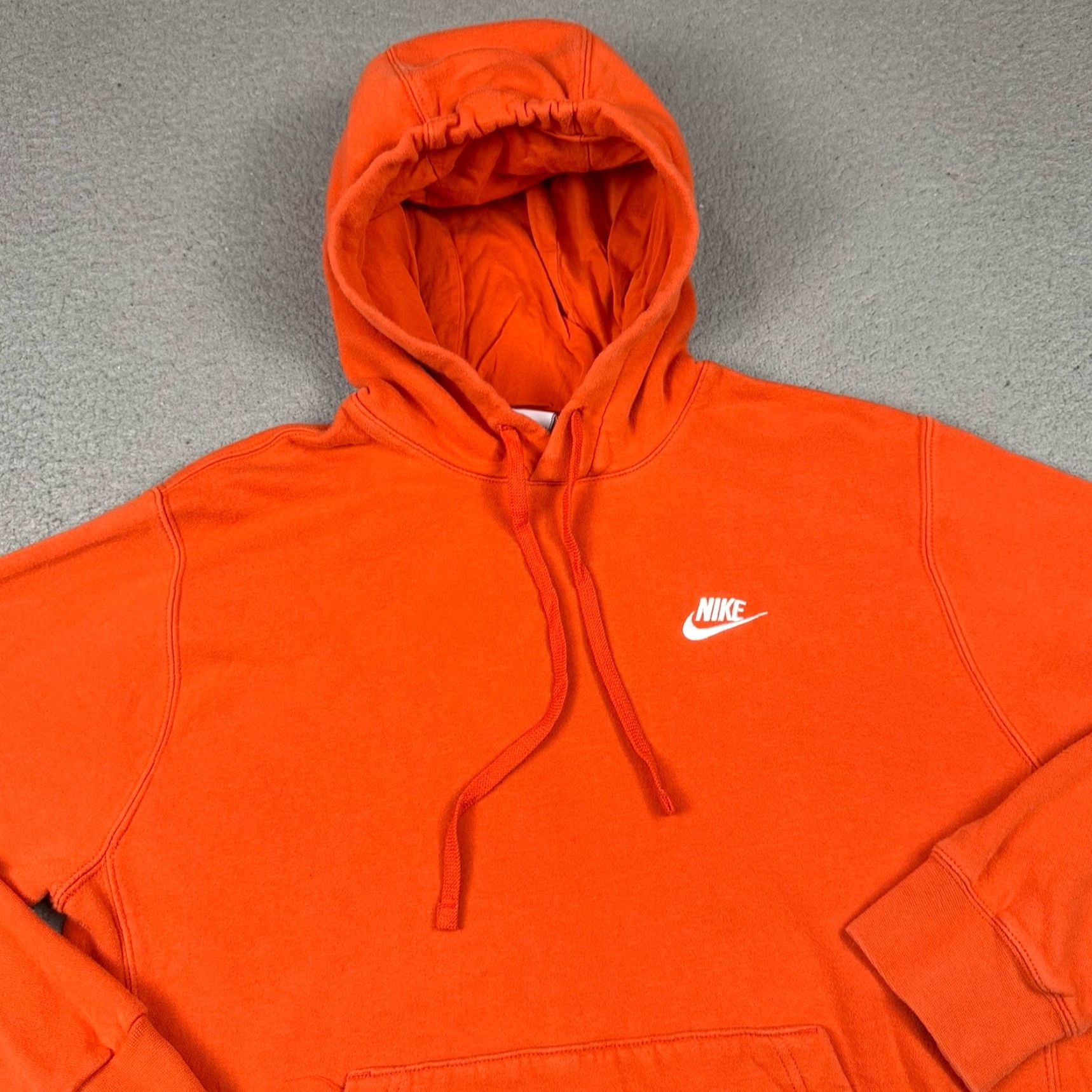 Nike Nike Sweatshirt Hoodie Adult Medium Orange Embroidered Distressed Swoosh Men’s M Size US M / EU 48-50 / 2 - 2 Thumbnail