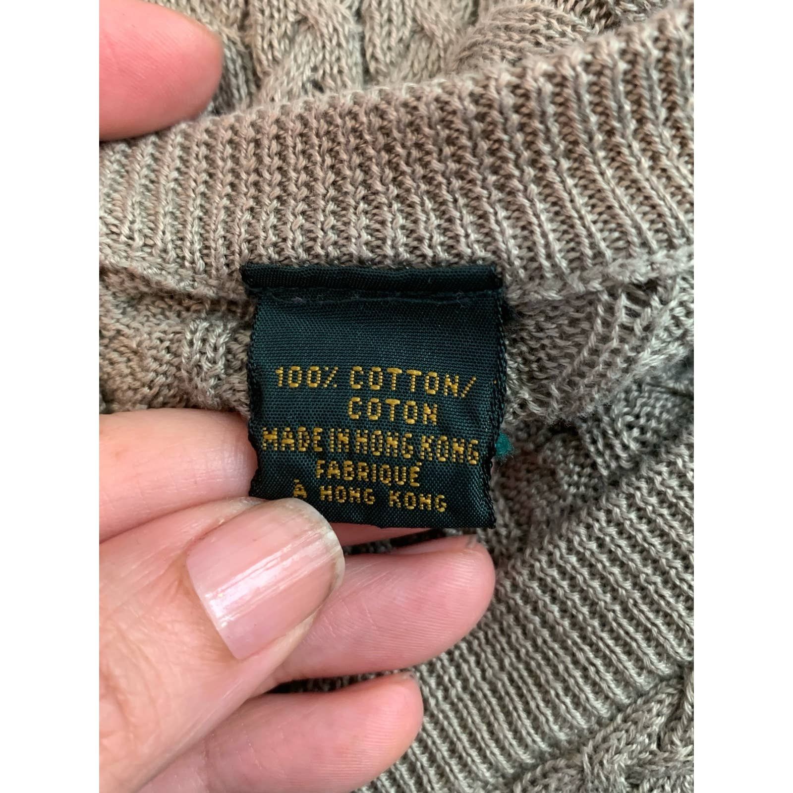 Bobby Jones Bobby Jones beige cotton V neck long sleeves sweater size XL Size US XL / EU 56 / 4 - 4 Thumbnail