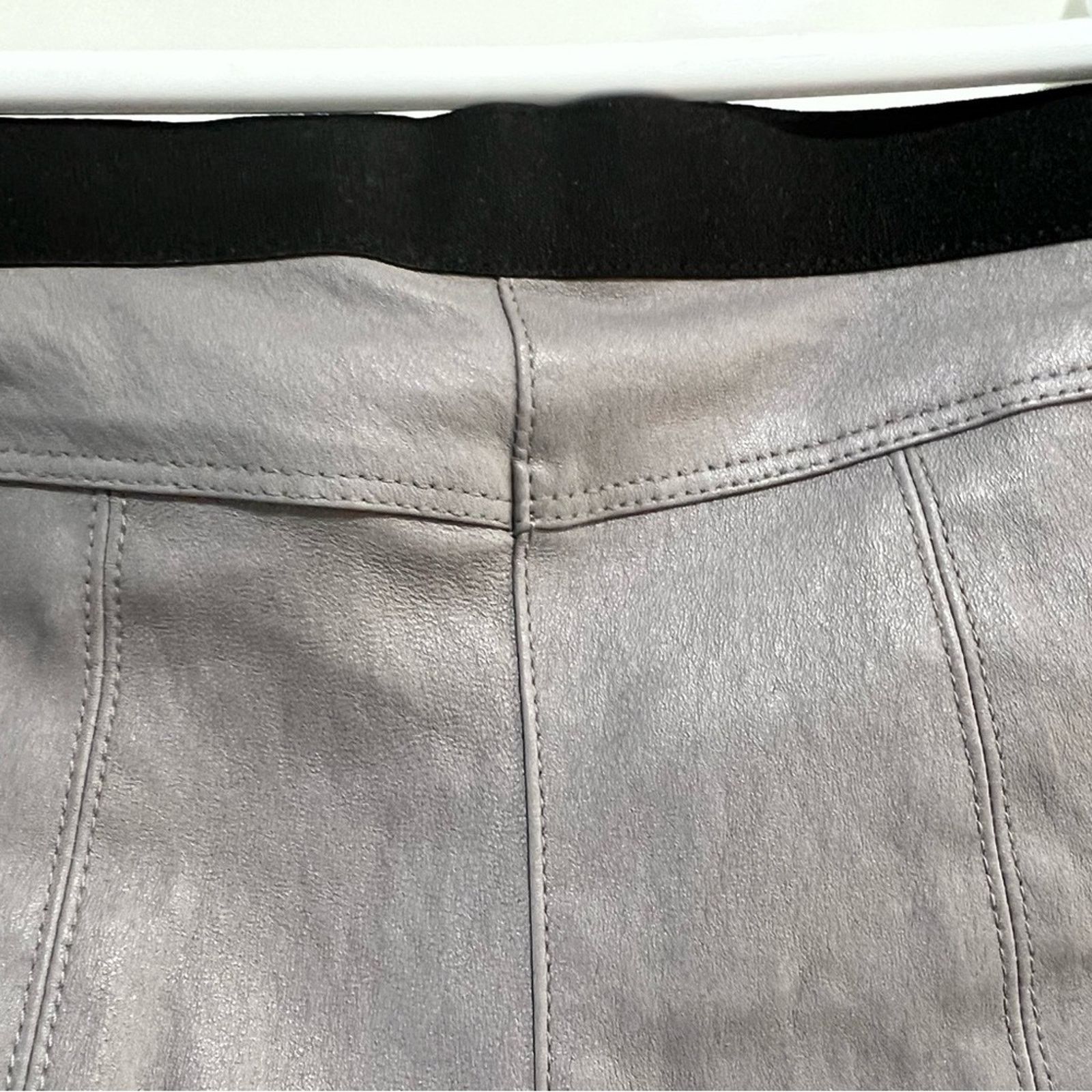Theory Theory Ima Maximus Lamb Leather Leggings Gray Size 6 NWT Size 28" / US 6 / IT 42 - 7 Thumbnail
