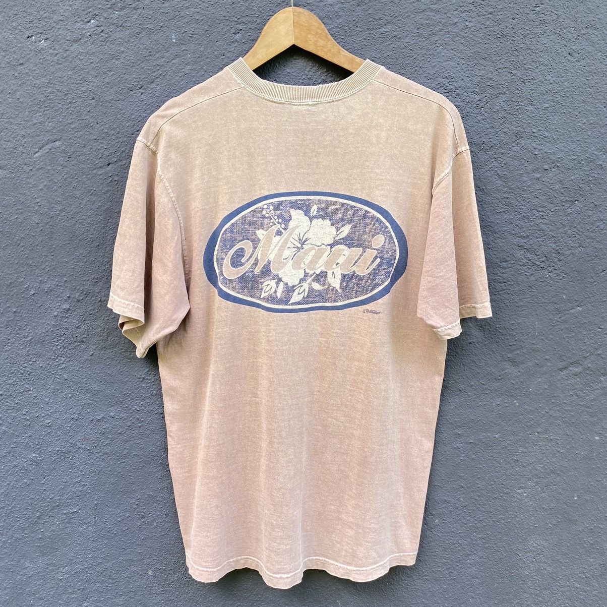 Vintage Thrashed Faded Vintage 90s Maui Hawaii Surf ERD GRUNGE TEE Size US M / EU 48-50 / 2 - 1 Thumbnail