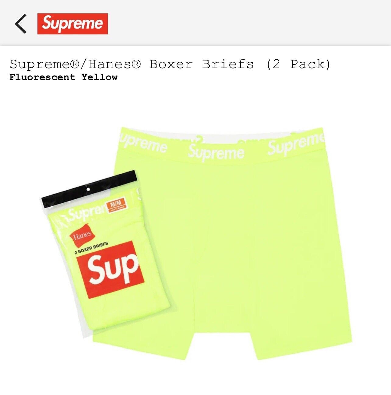 Supreme Supreme Hanes Boxers Medium M 1x