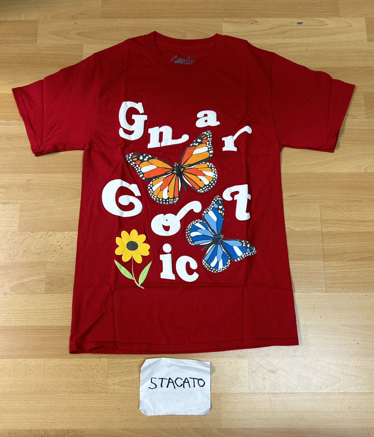 Gnarcotic × Rap Tees Gnarcotic Lil Gnar Butterfly Tee Red Size US S / EU 44-46 / 1 - 1 Thumbnail