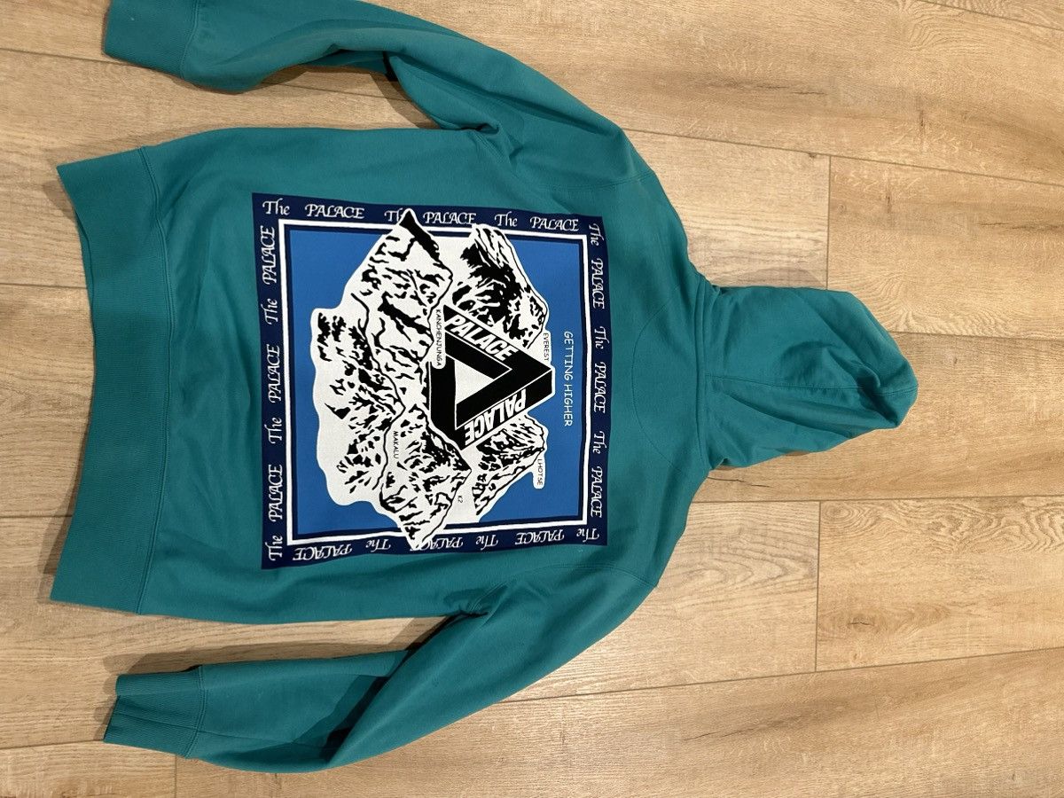 image of Palace ‘Getting Higher’ Hoodie in Teal, Men's (Size Medium)