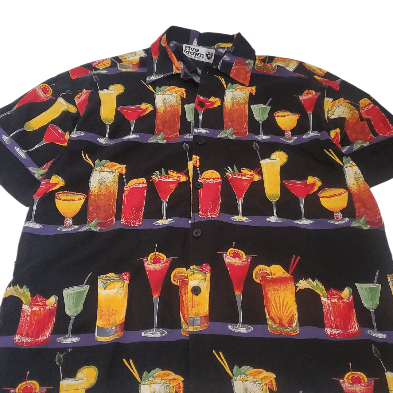 Vintage Y2K Cocktail All Over Print Button Up Shirt Size US M / EU 48-50 / 2 - 2 Thumbnail