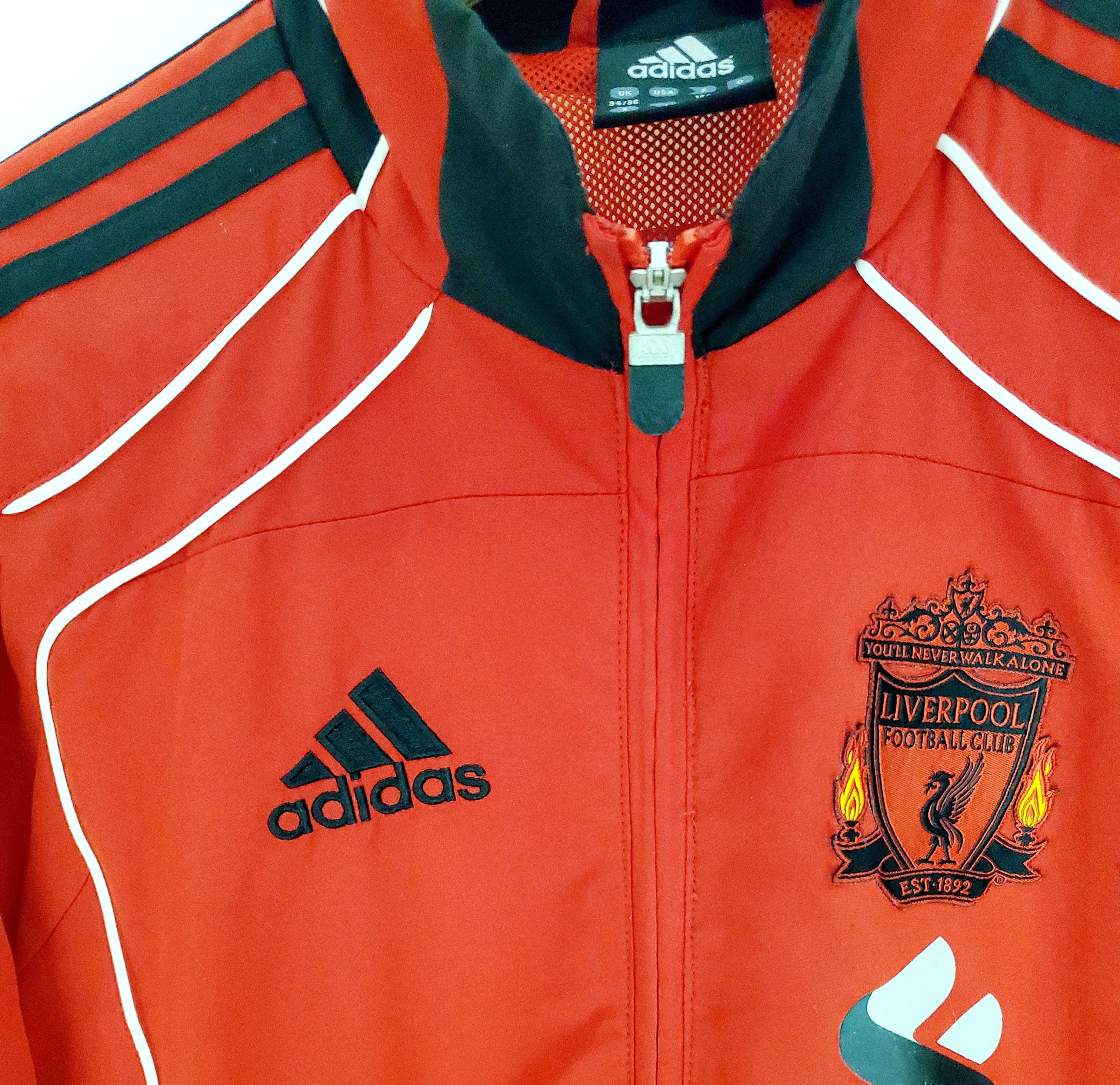 Adidas Vintage Adidas Liverpool Football Jacket Soccer Track Red S Size US S / EU 44-46 / 1 - 2 Thumbnail