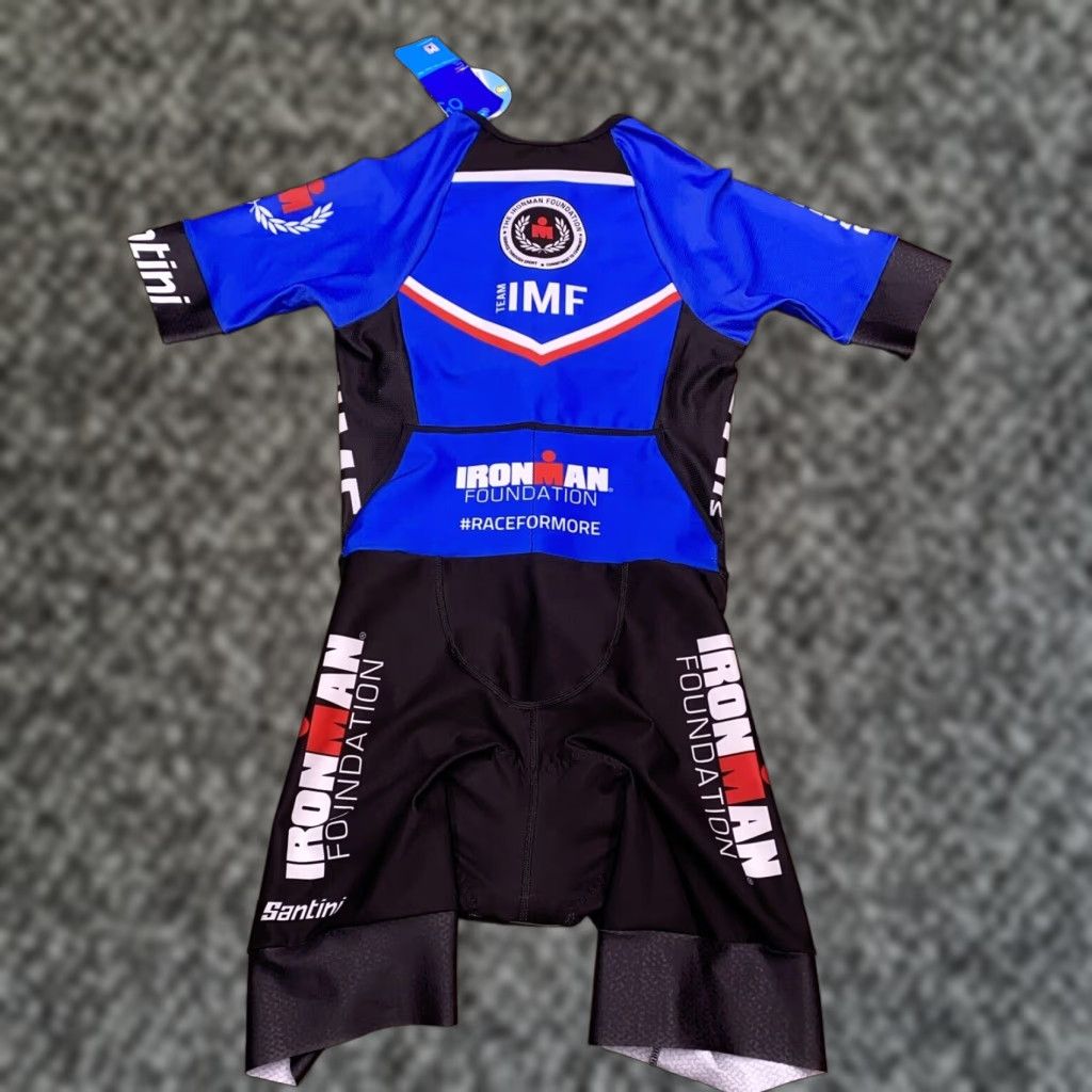 Vintage Santini Sleeved Trisuit Womens XL Blue Acqua Zero Iron Man Italy New Size ONE SIZE - 1 Thumbnail
