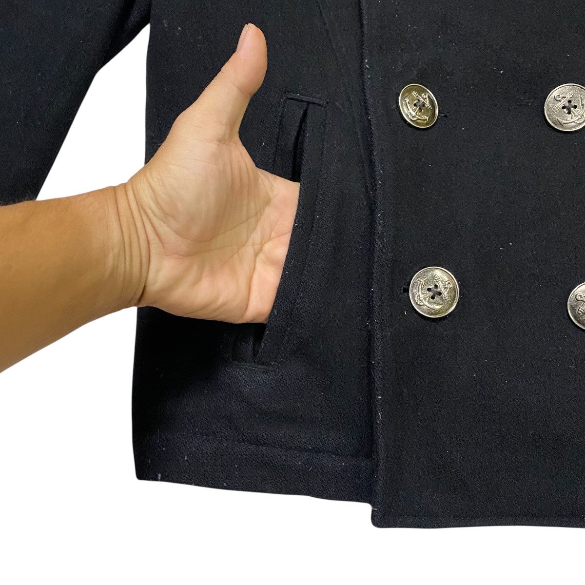 If Six Was Nine 🇯🇵 VINTAGE PPFM DOUBLE BREASTED PUNK GOTHIC WOOL JACKET Size US M / EU 48-50 / 2 - 6 Thumbnail