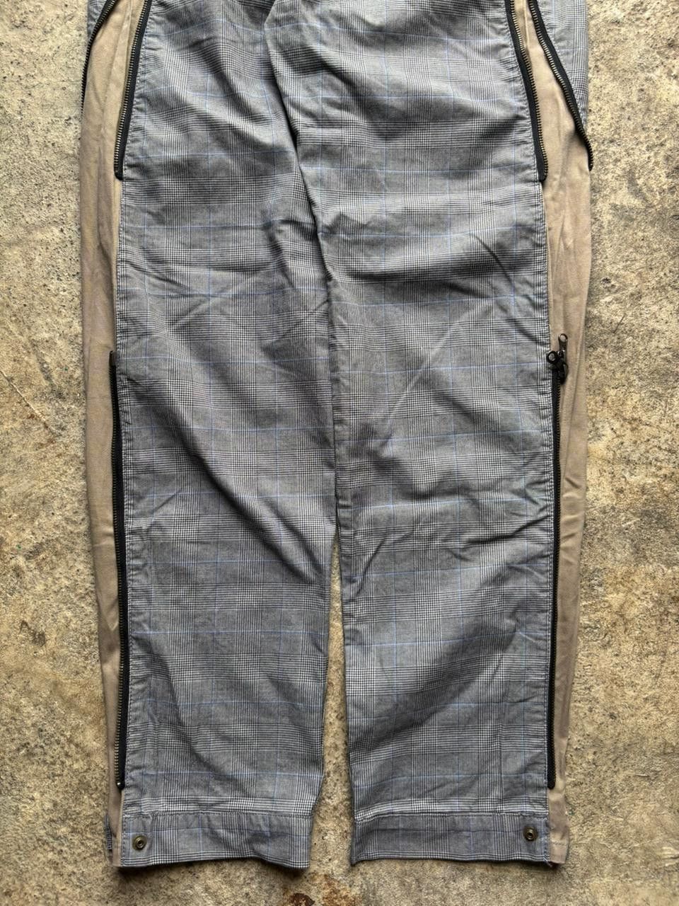 PPFM 2000s PPFM Multi Zipper Side Hybrid Adjustable Plaid Pants Size US 32 / EU 48 - 7 Thumbnail