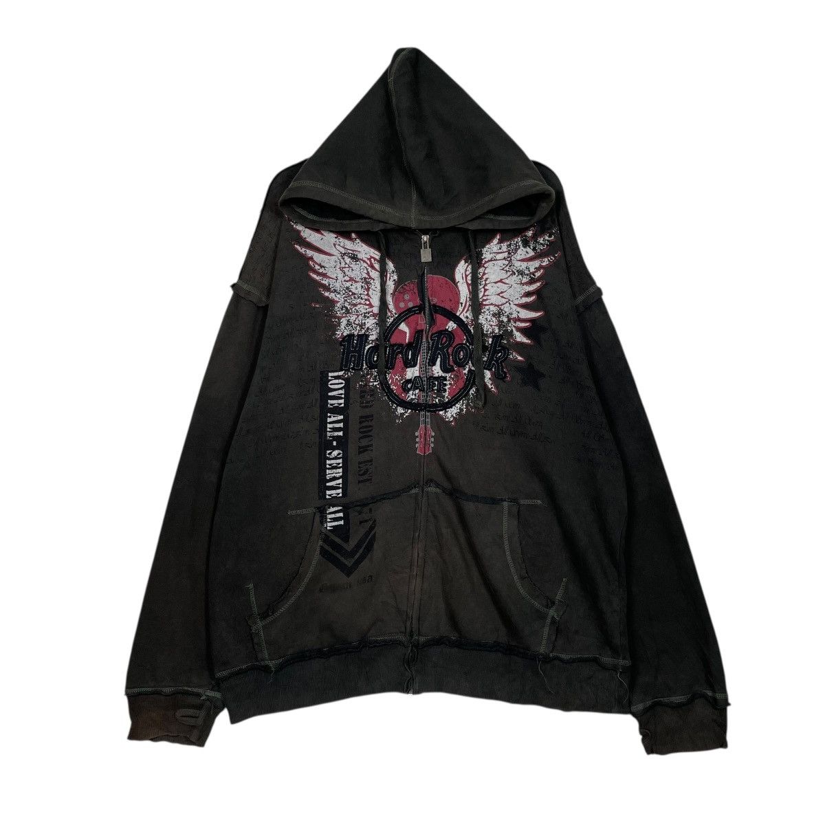 Hard Rock Cafe Hard Rock Cafe Zipper Hoodie Size US XL / EU 56 / 4 - 1 Thumbnail