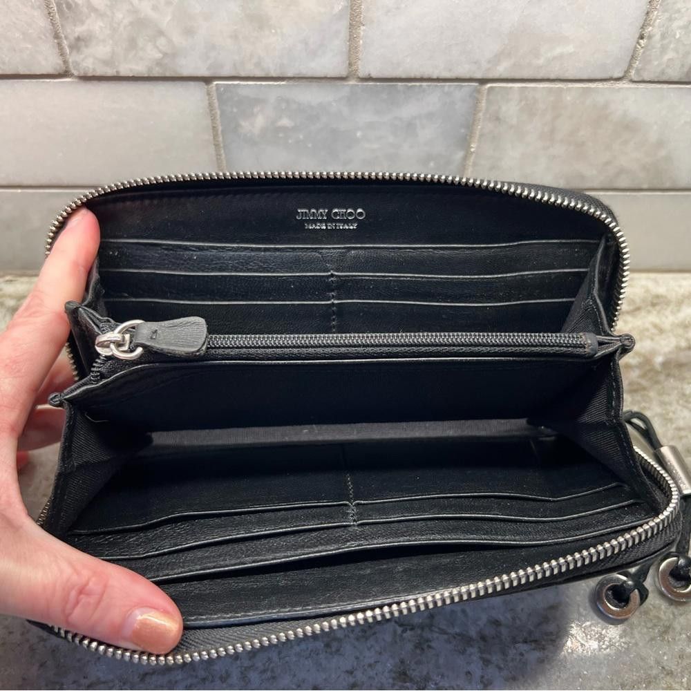 Jimmy Choo JIMMY CHOO Black Star Studded Filipa Wallet Size ONE SIZE - 8 Thumbnail