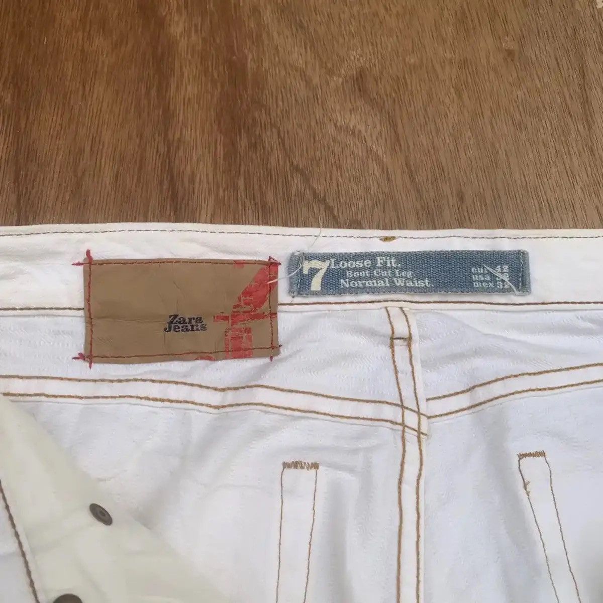 Vintage FLARES TROUSERS JEANS LOOSE FIT FADED PANTS MADE IN SPAIN Size US 31 - 9 Thumbnail