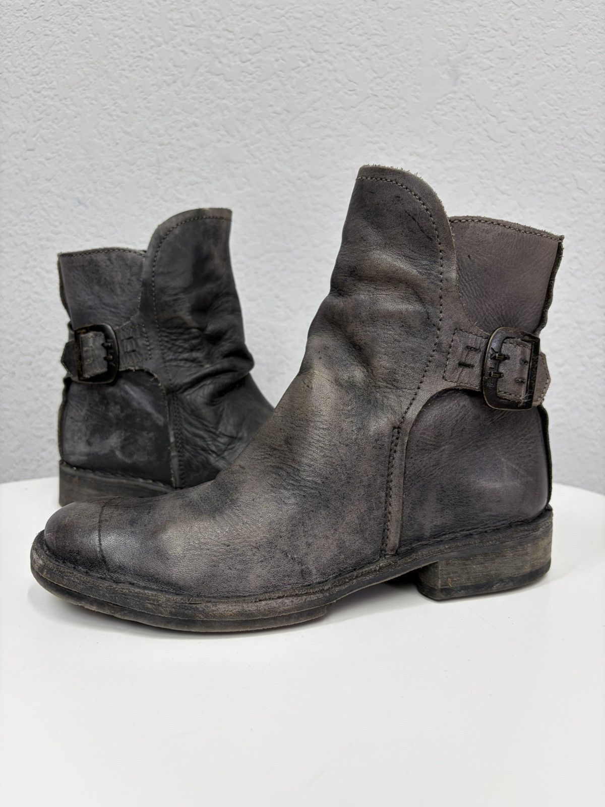 If Six Was Nine Vintage Y2K Guidi CCP Style Distressed Leather Biker Boots Size US 8 / EU 41 - 11 Thumbnail